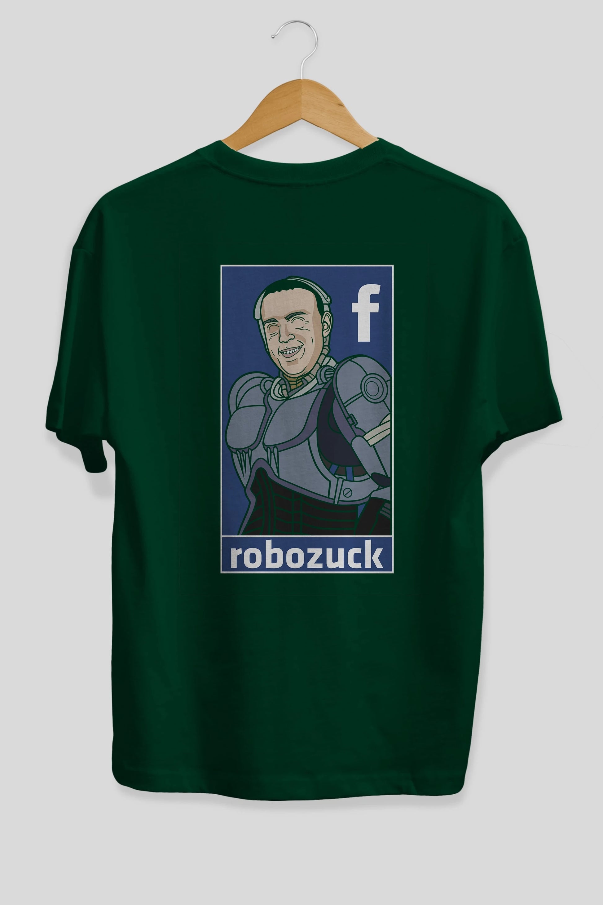 Robozuck Arka Baskılı Oversize t-shirt Erkek Kadın Unisex %100 Pamuk tişort