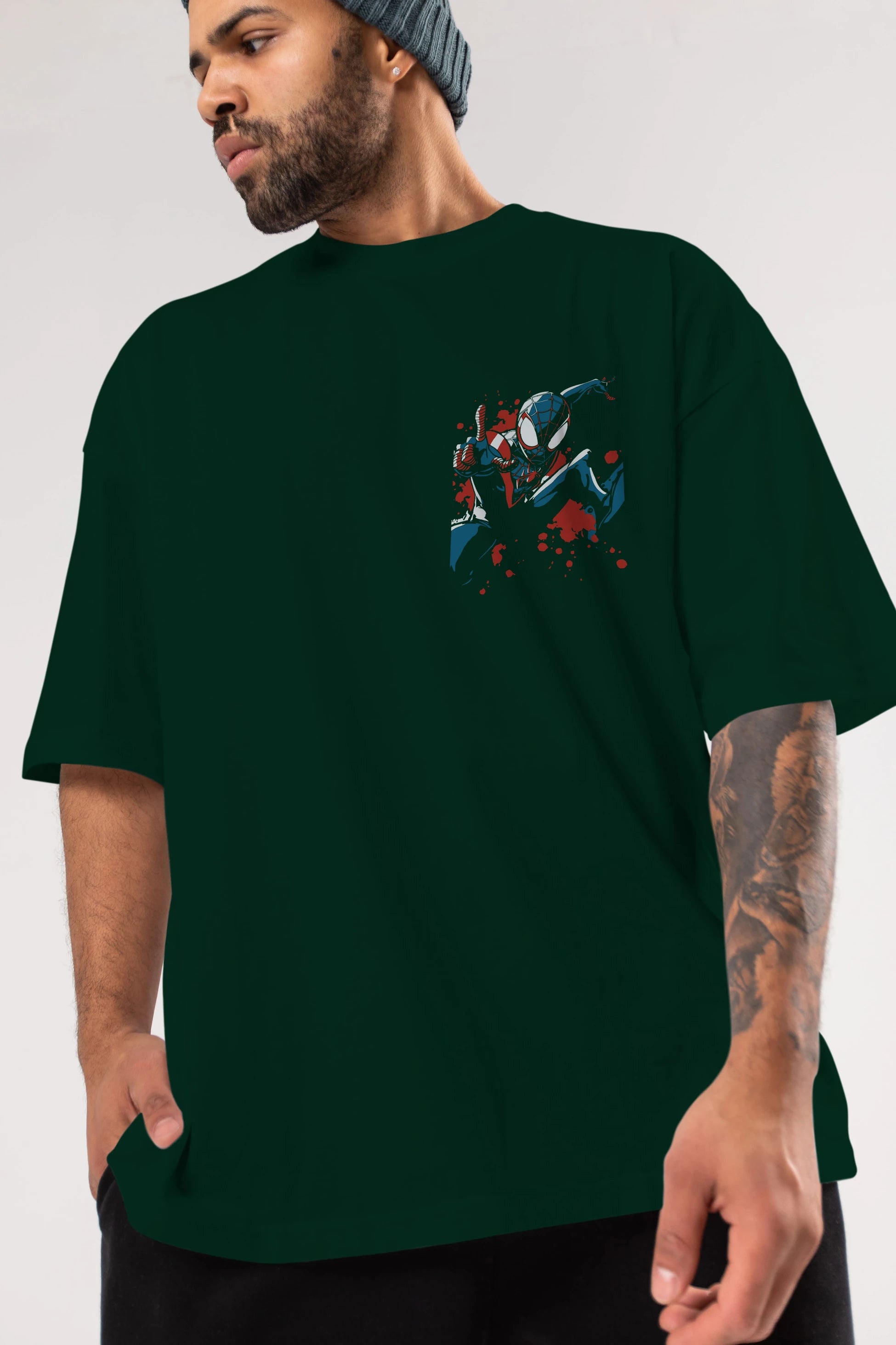 Venom (21) Ön Sol Baskılı Oversize t-shirt Erkek Kadın Unisex %100 Pamuk Bisiklet Yaka tişort
