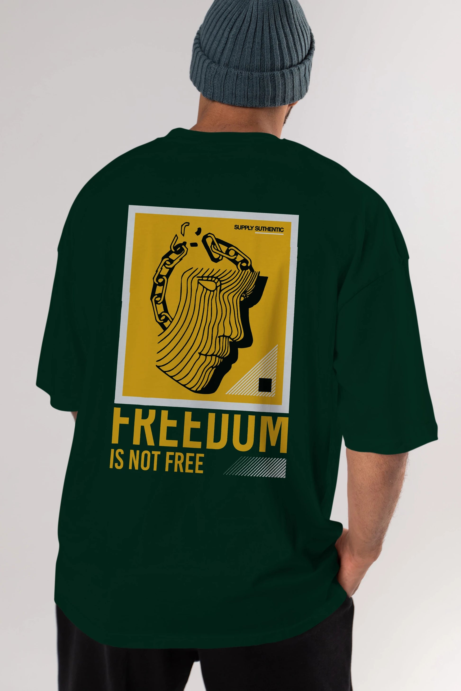 Freedom is Not Free Arka Baskılı Oversize t-shirt Erkek Kadın Unisex