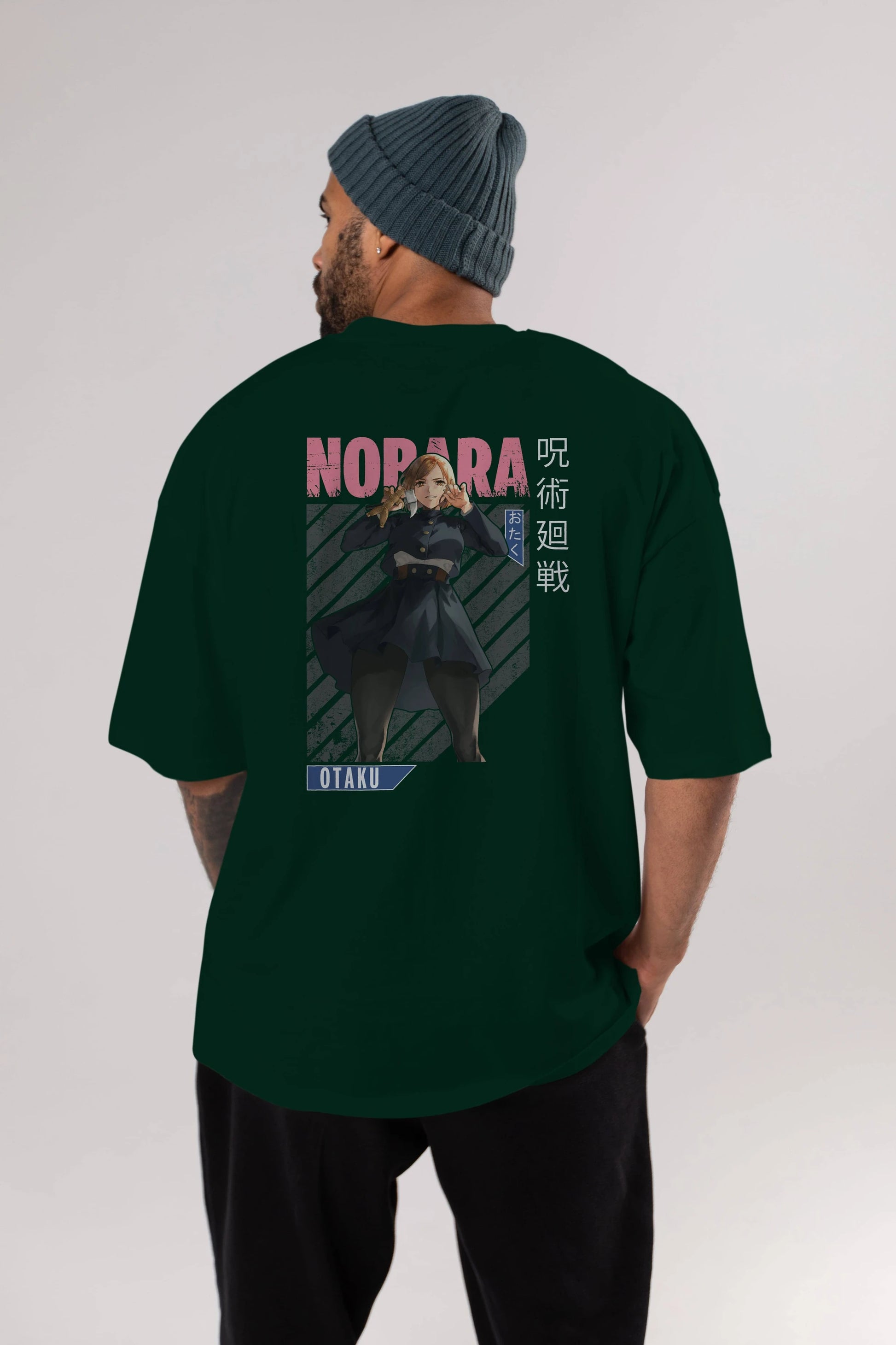 Nobara Kugisaki 4 Anime Arka Baskılı Oversize t-shirt Erkek Kadın Unisex
