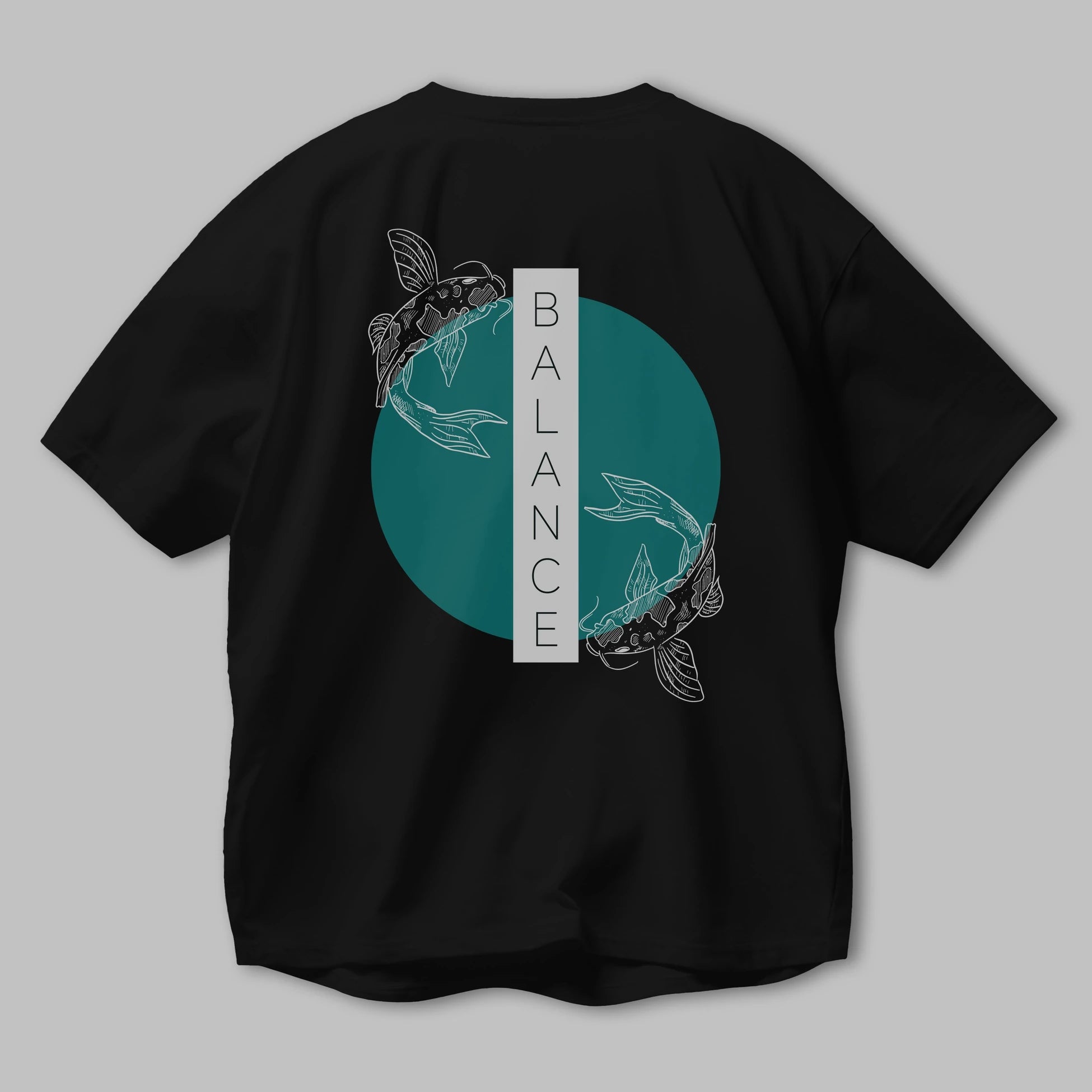 Balance 2 Yazılı Arka Baskılı Oversize t-shirt Erkek Kadın Unisex