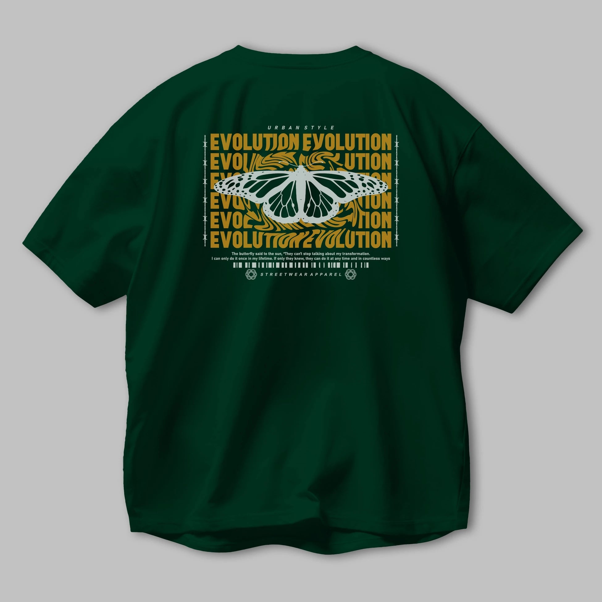 Evolution Urban Style Arka Baskılı Oversize t-shirt Erkek Kadın Unisex