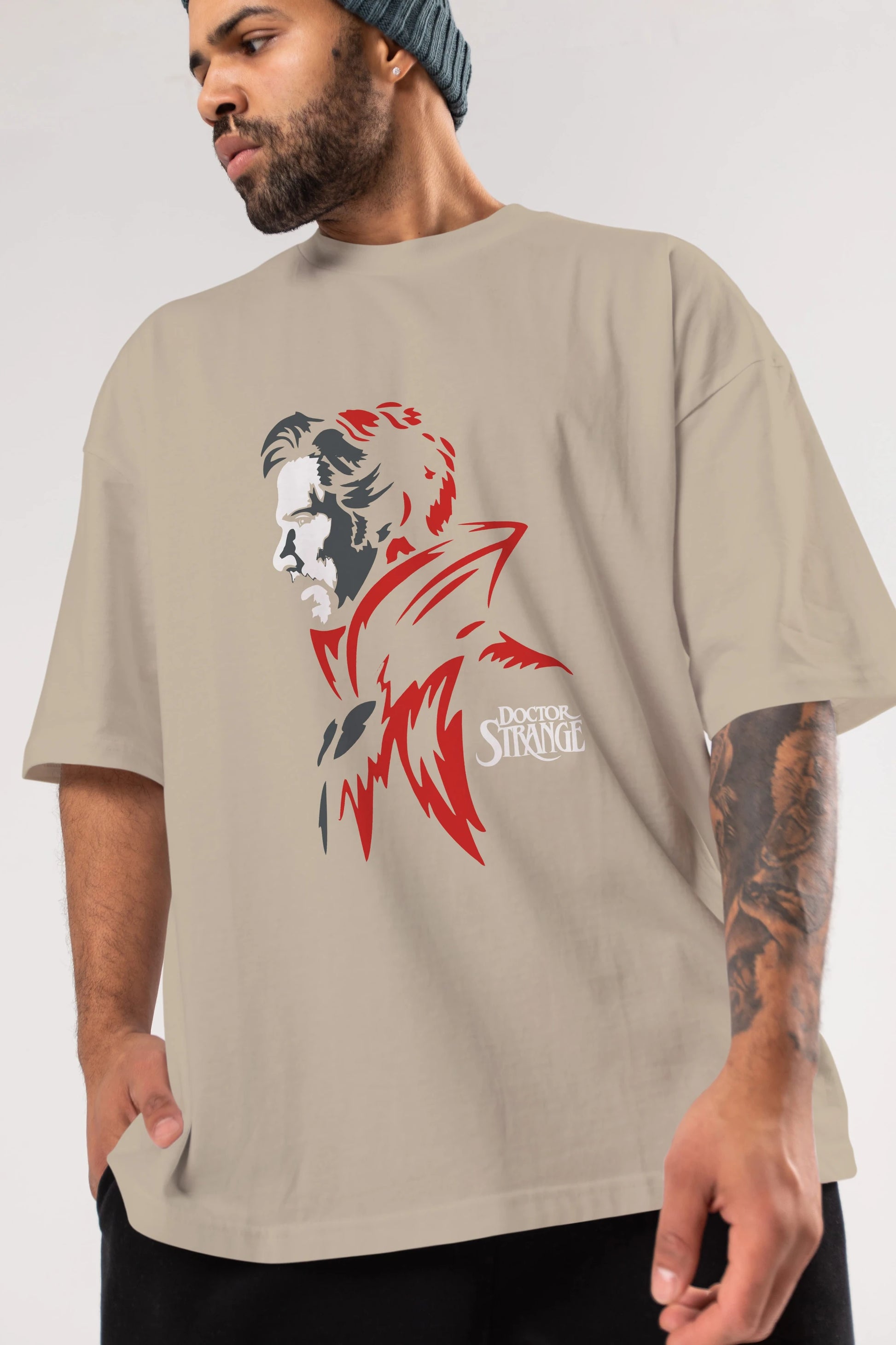Doctor Strange (2) Ön Baskılı Oversize t-shirt Erkek Kadın Unisex %100 Pamuk Bisiklet Yaka tişort