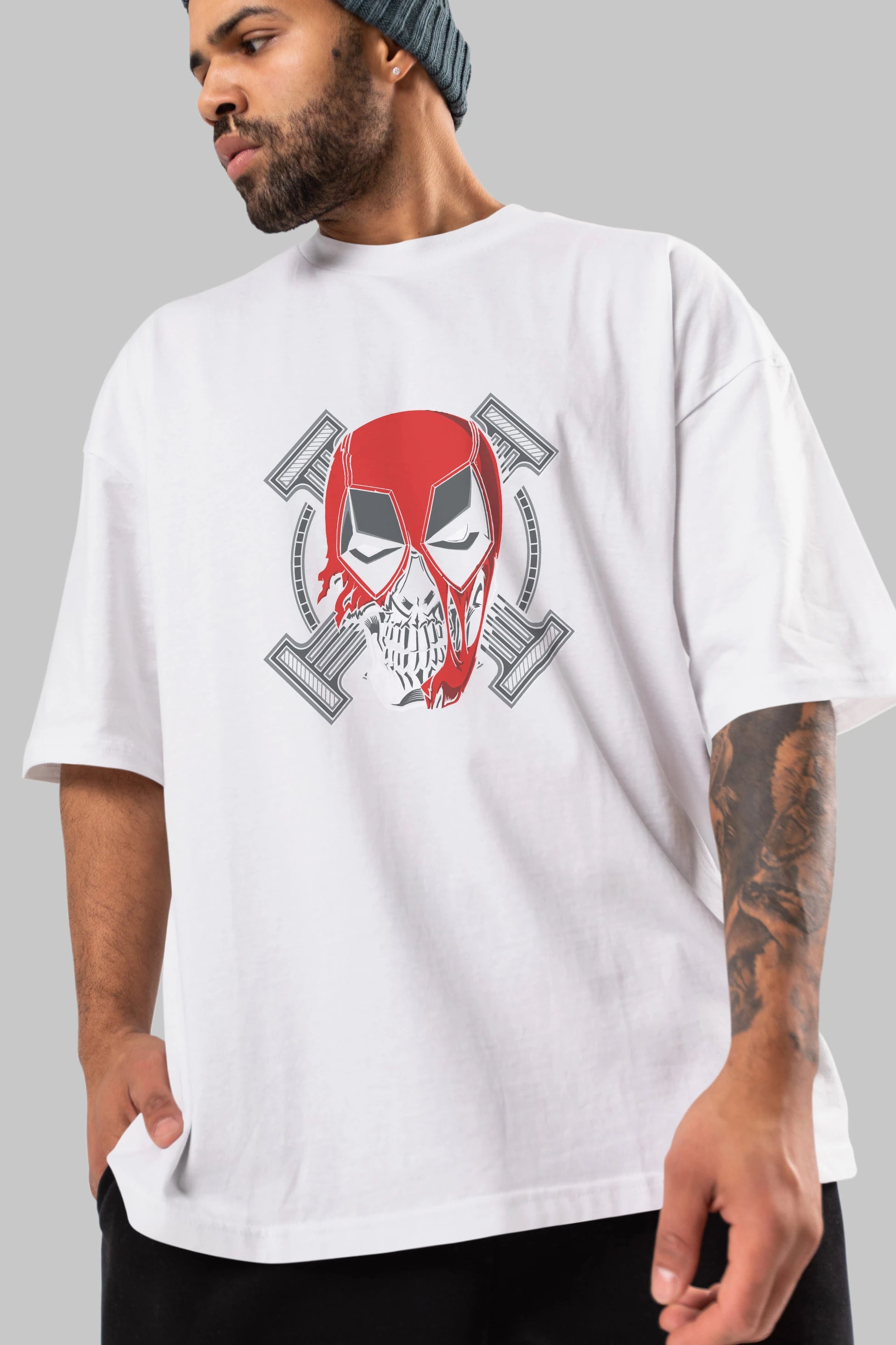 Deadpool (7) Ön Baskılı Oversize t-shirt Erkek Kadın Unisex %100 Pamuk Bisiklet Yaka tişort