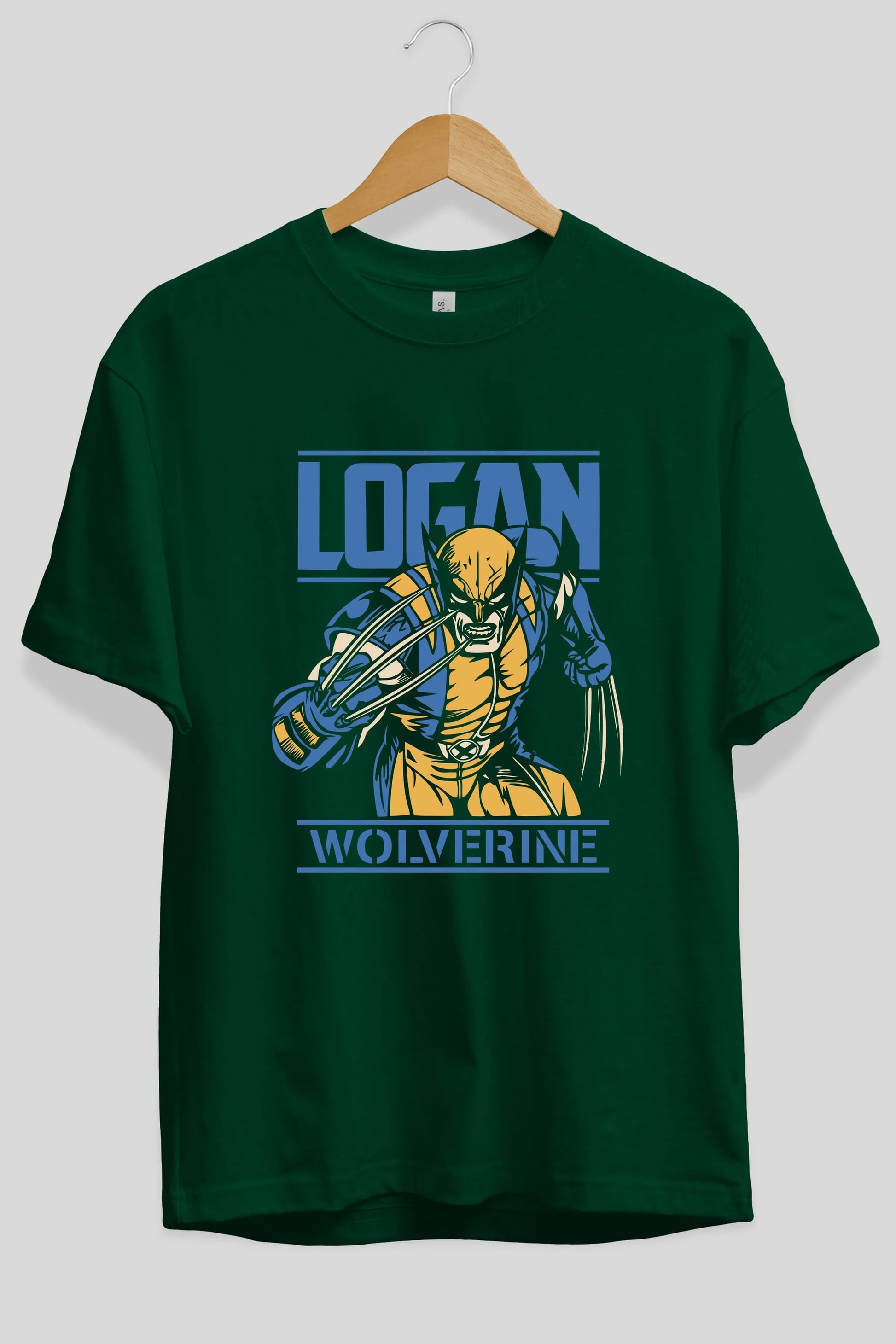 Wolverine Logan Ön Baskılı Oversize t-shirt Erkek Kadın Unisex %100 Pamuk Bisiklet Yaka tişort