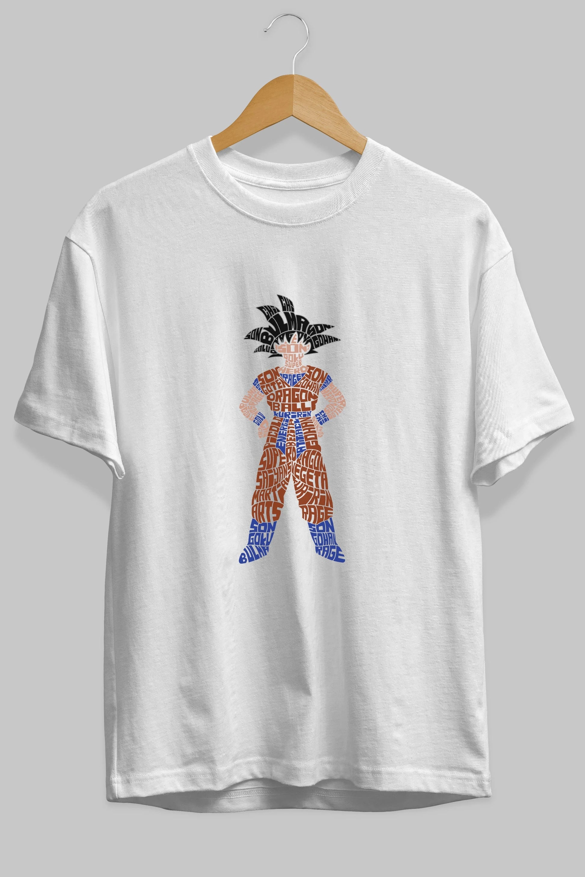 Goku Ön Baskılı Oversize t-shirt %100 pamuk Erkek Kadın Unisex