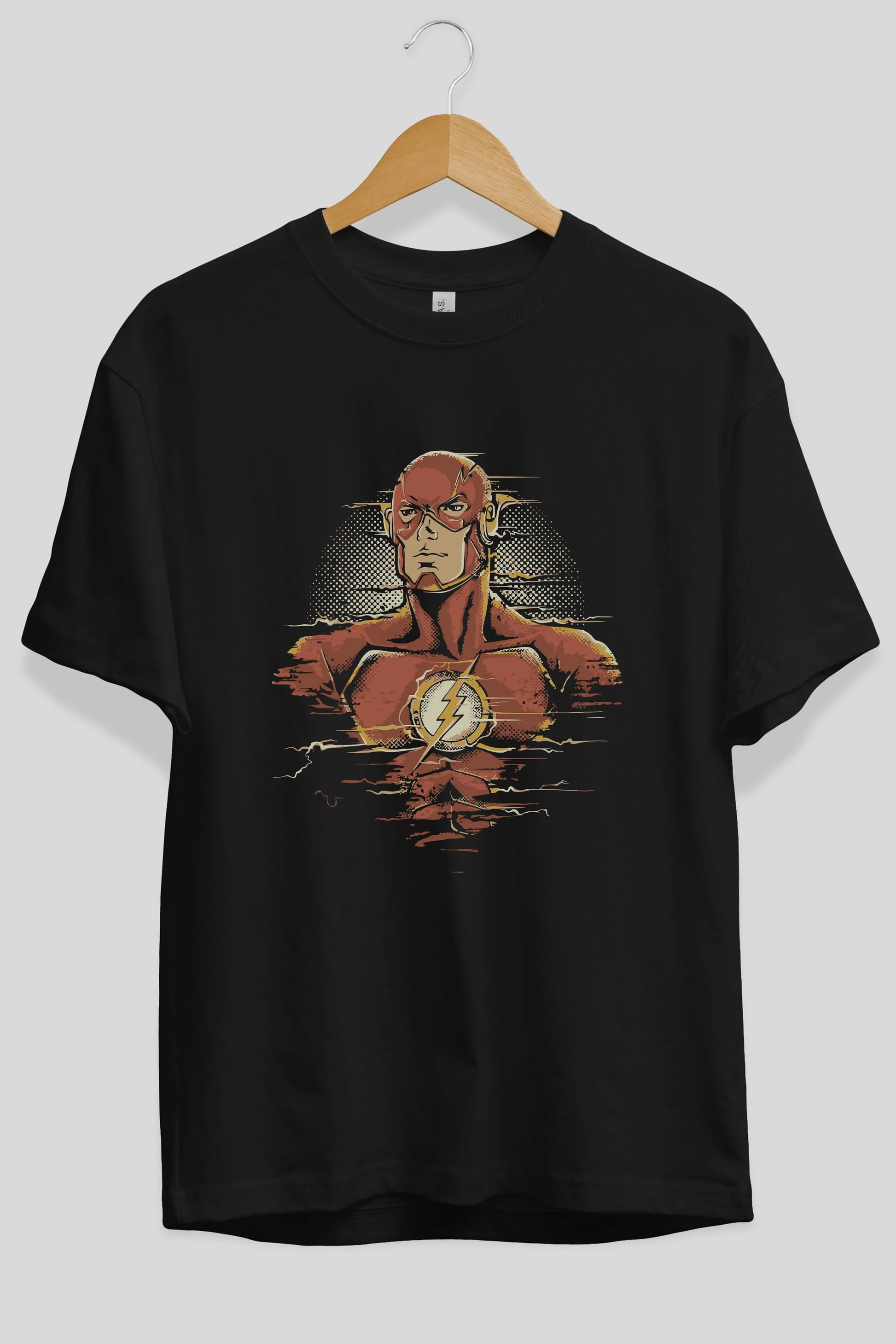 Flash Avengers Ön Baskılı Oversize t-shirt Erkek Kadın Unisex %100 Pamuk Bisiklet Yaka tişort