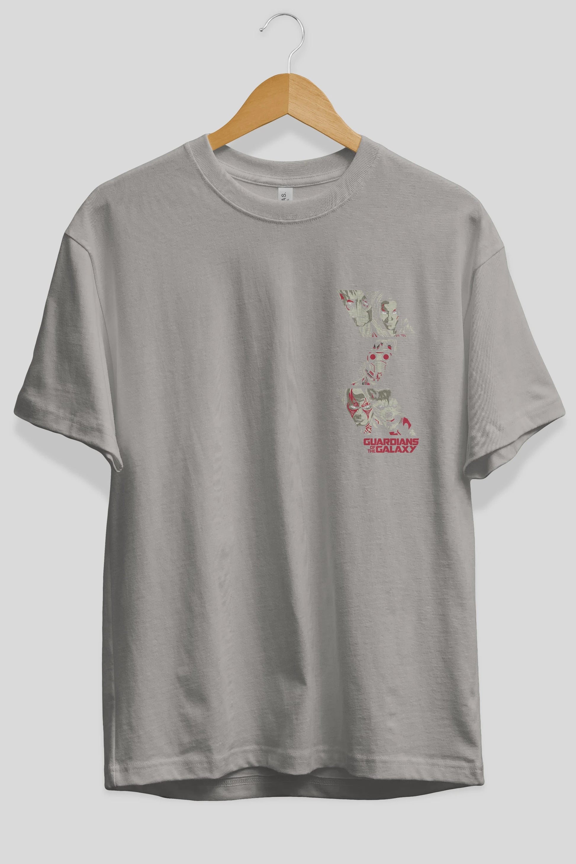 Guardians of The Galaxy (2) Ön Sol Baskılı Oversize t-shirt Erkek Kadın Unisex %100 Pamuk Bisiklet Yaka tişort
