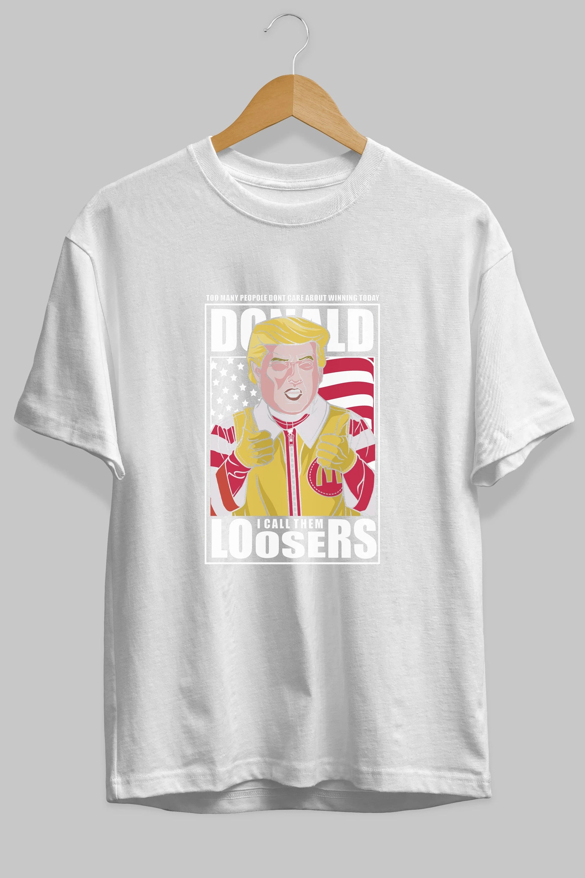 Ronald Trump Ön Baskılı Oversize t-shirt Erkek Kadın Unisex %100 Pamuk tişort