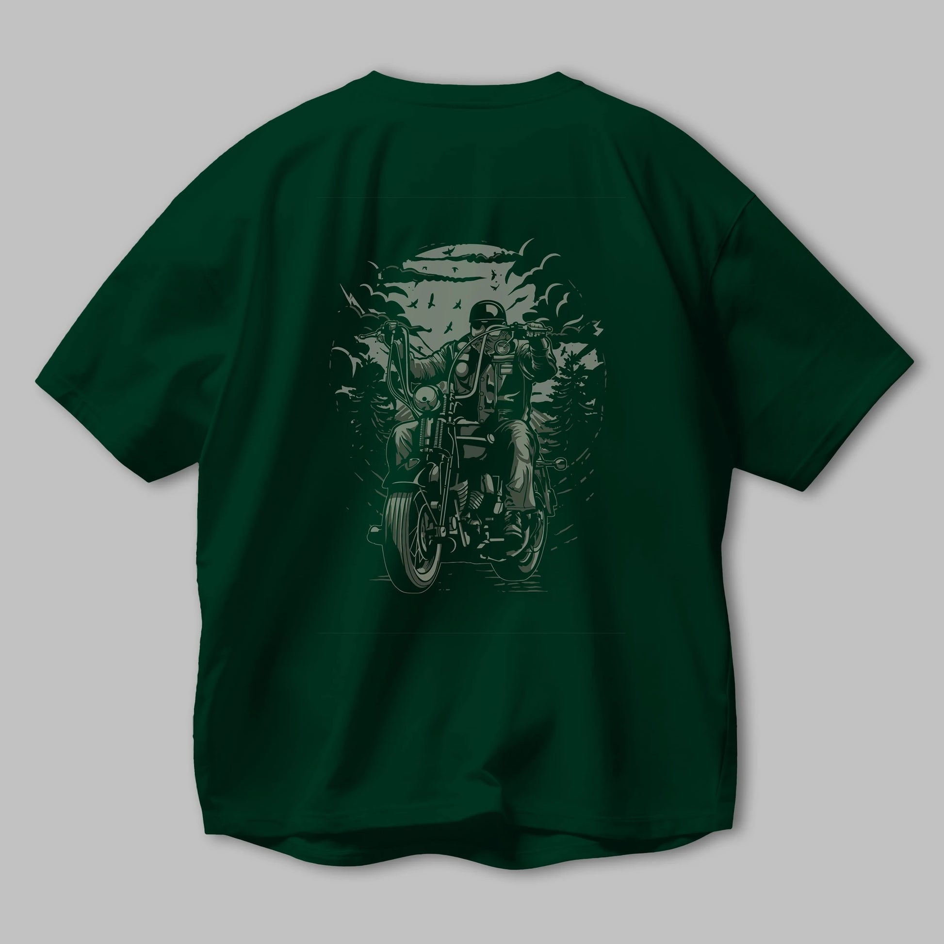 Live To Ride Arka Baskılı Oversize t-shirt Erkek Kadın Unisex %100 Pamuk