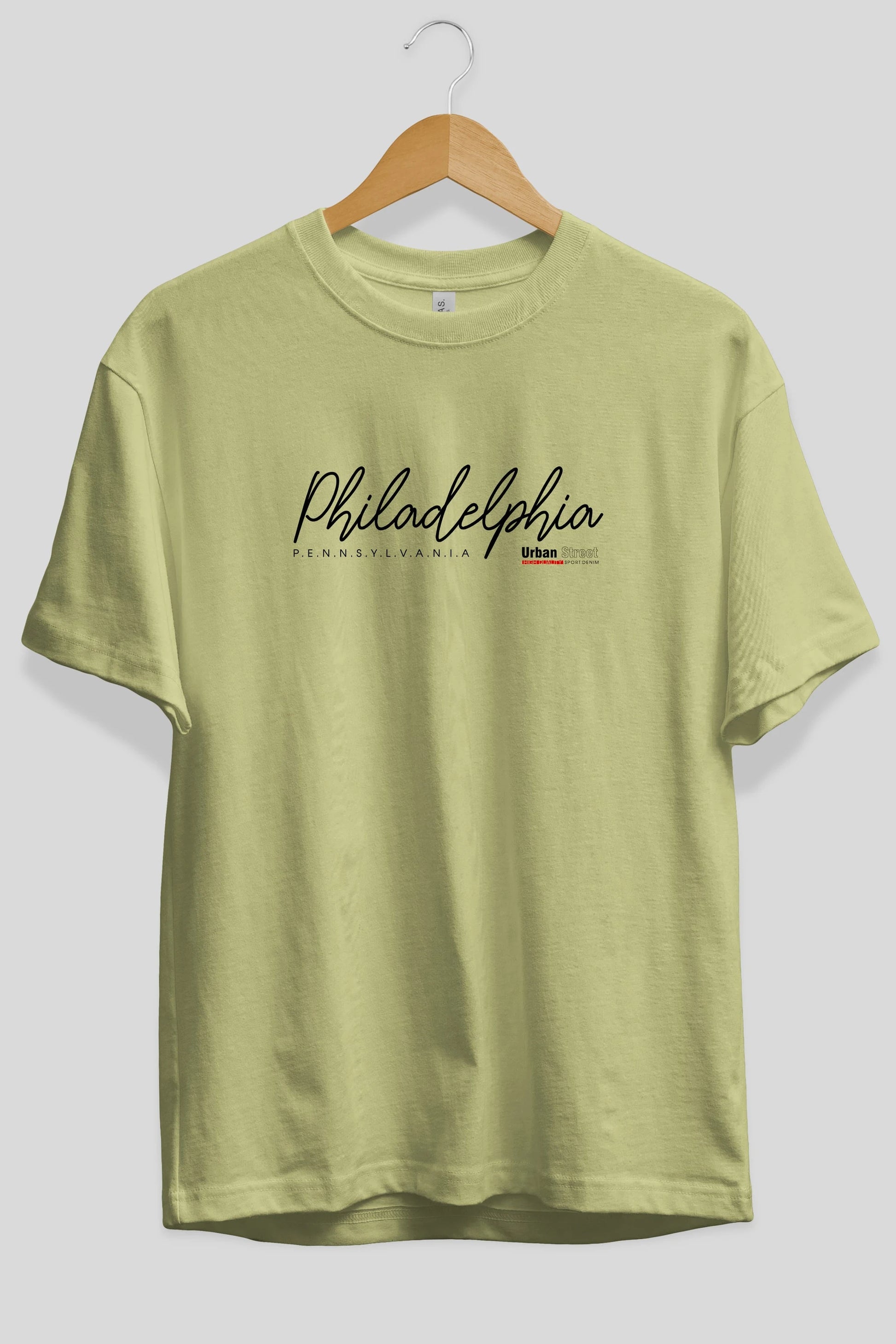 Philadelphia Urban Ön Baskılı Oversize t-shirt Erkek Kadın Unisex
