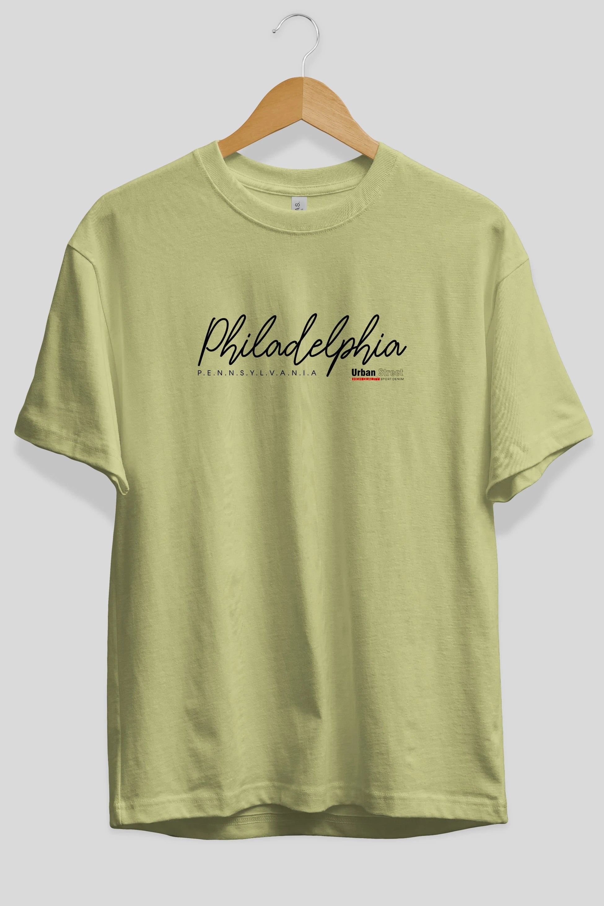 Philadelphia Urban Ön Baskılı Oversize t-shirt Erkek Kadın Unisex