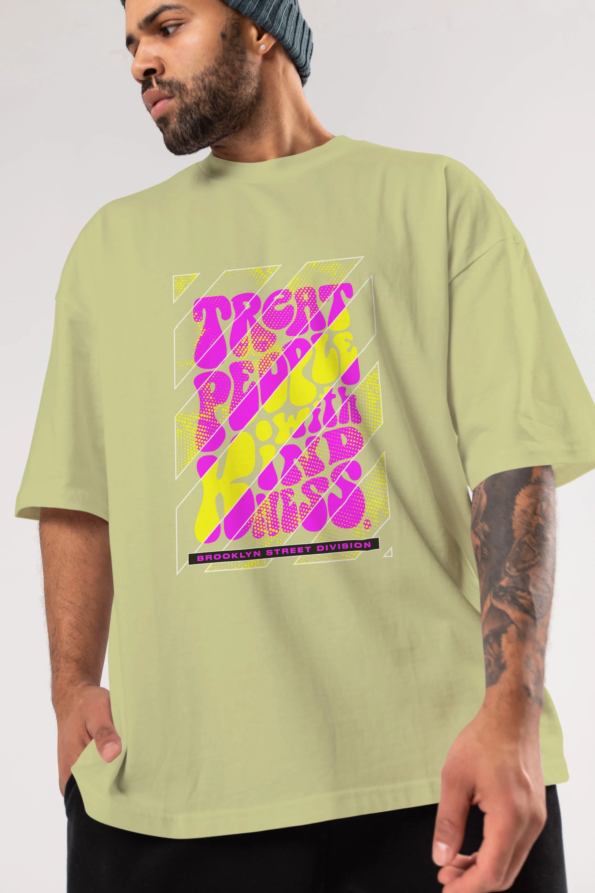 Treat People Ön Baskılı Oversize t-shirt Erkek Kadın Unisex