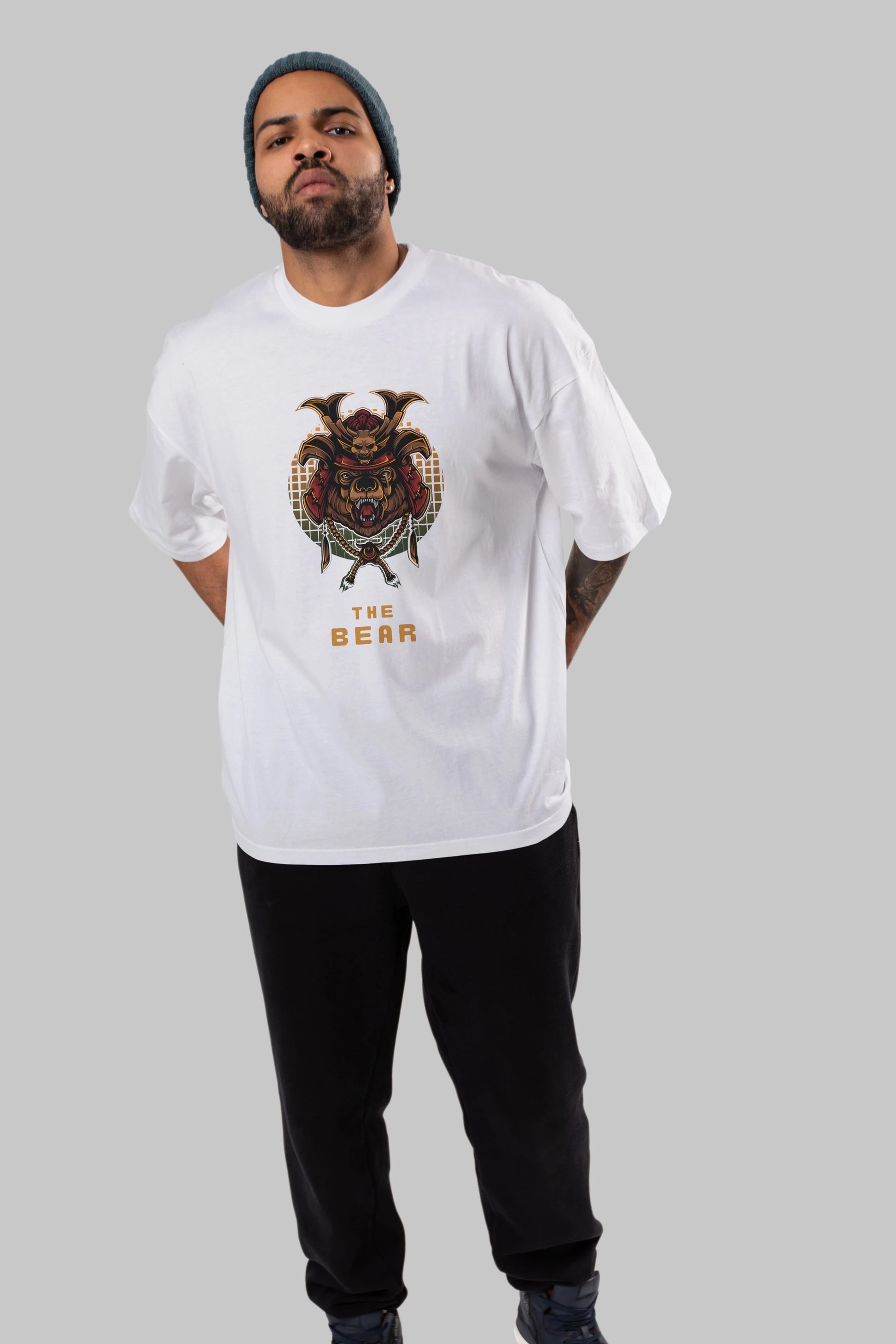 The Bear 2 Ön Baskılı Oversize t-shirt Erkek Kadın Unisex