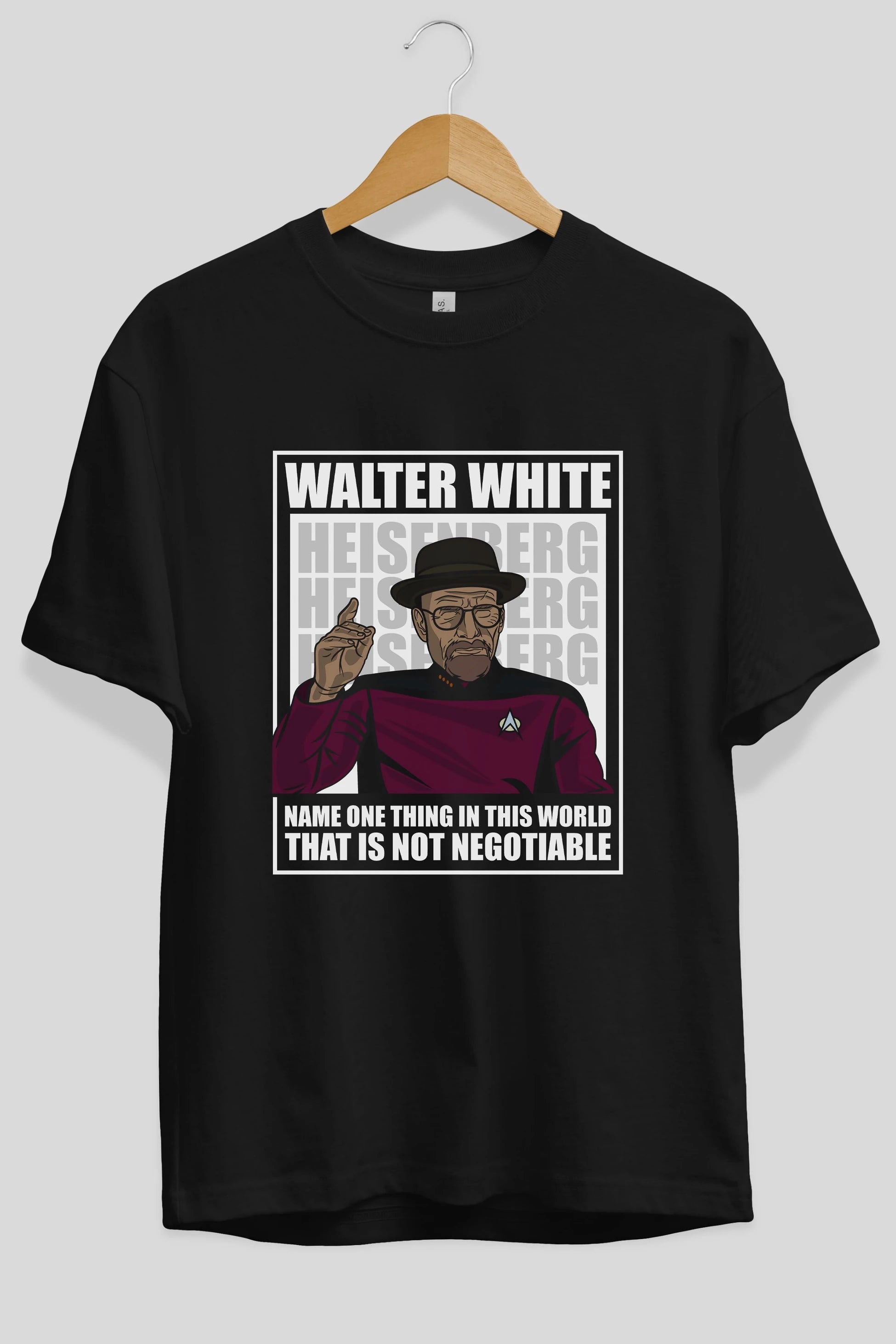 Captain Pixard Heisenberg Ön Baskılı Oversize t-shirt Erkek Kadın Unisex %100 Pamuk tişort