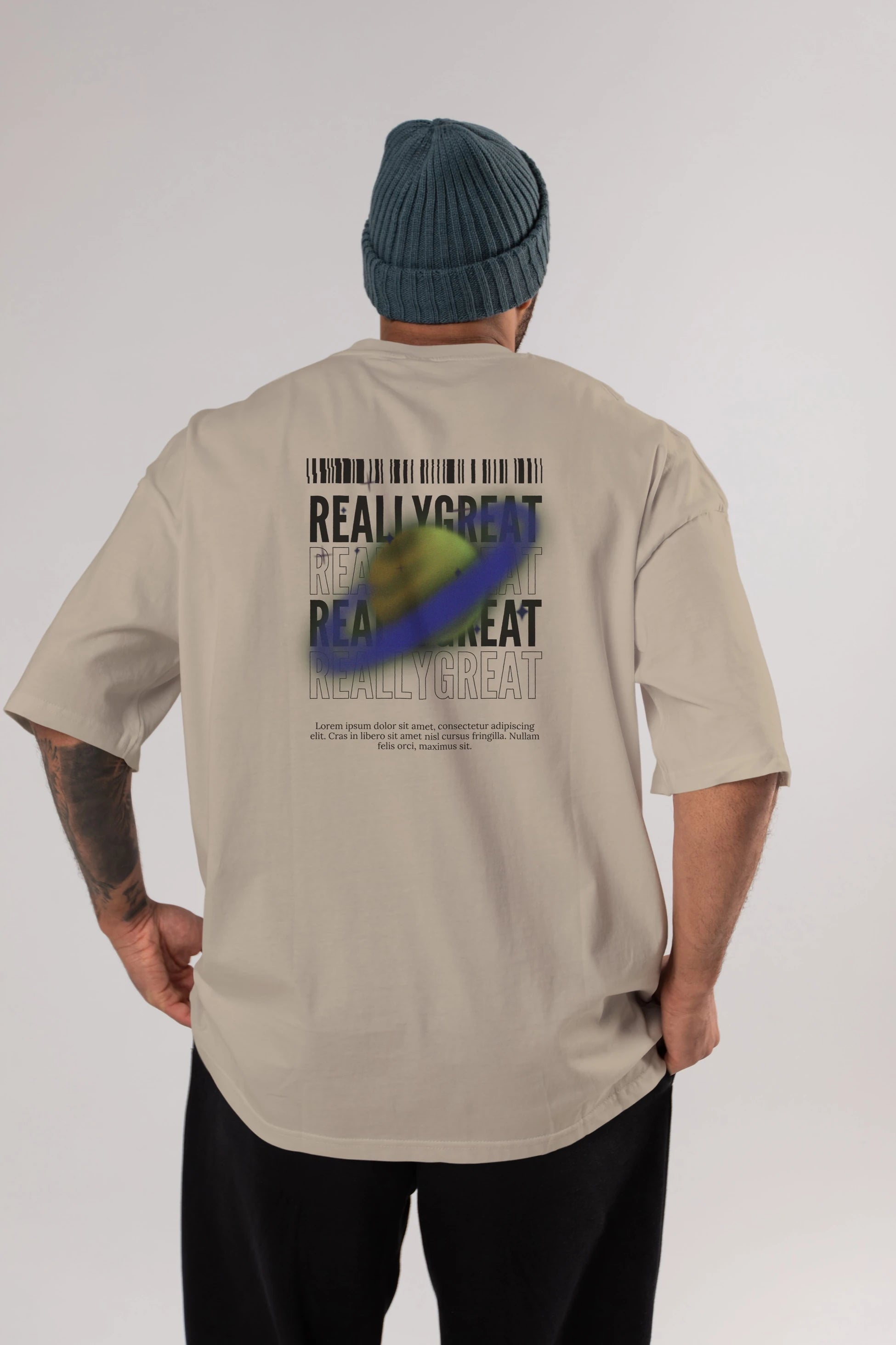 Really Great 2 Yazılı Arka Baskılı Oversize t-shirt Erkek Kadın Unisex