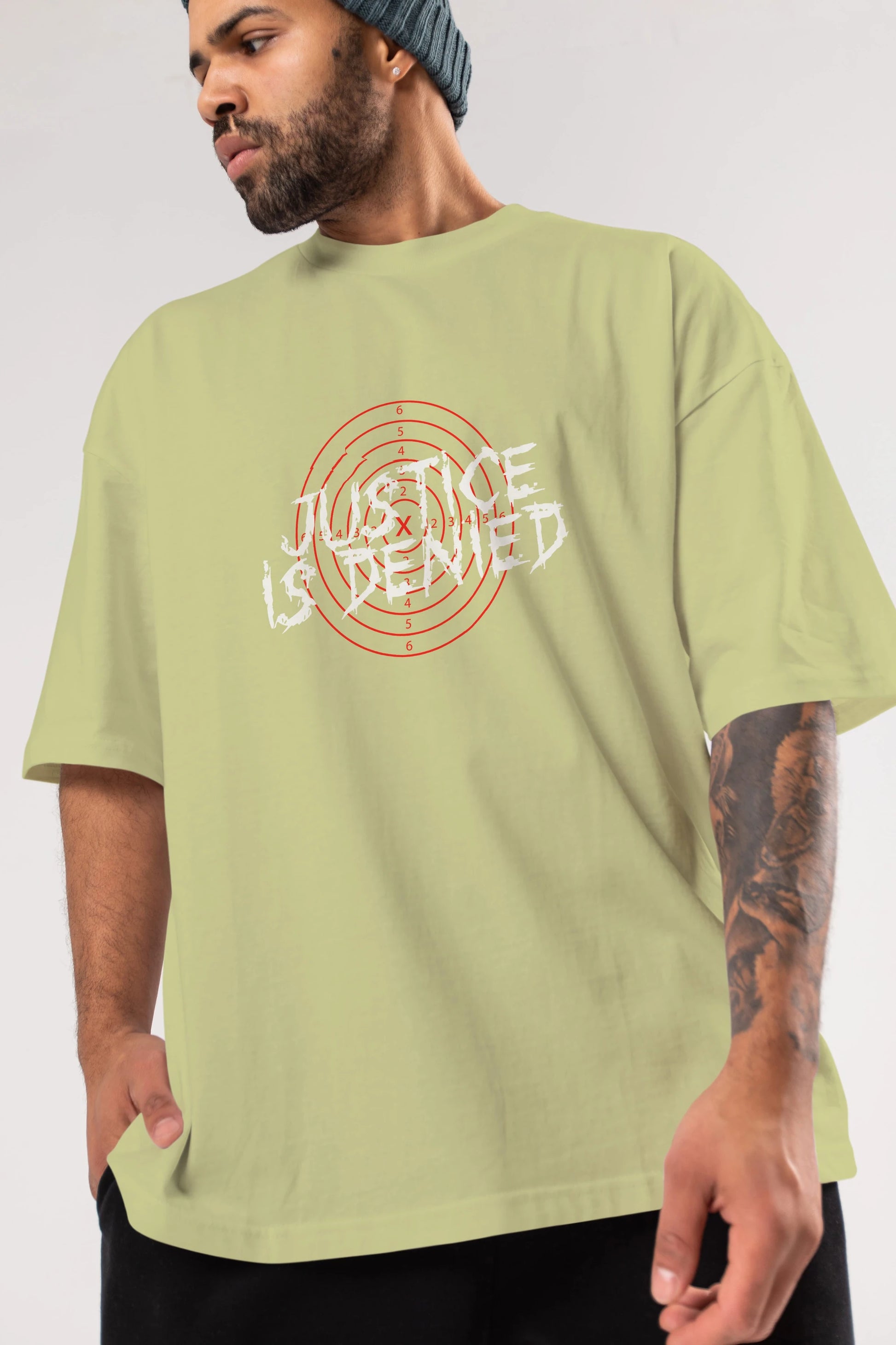Justice is Denied Ön Baskılı Oversize t-shirt Erkek Kadın Unisex