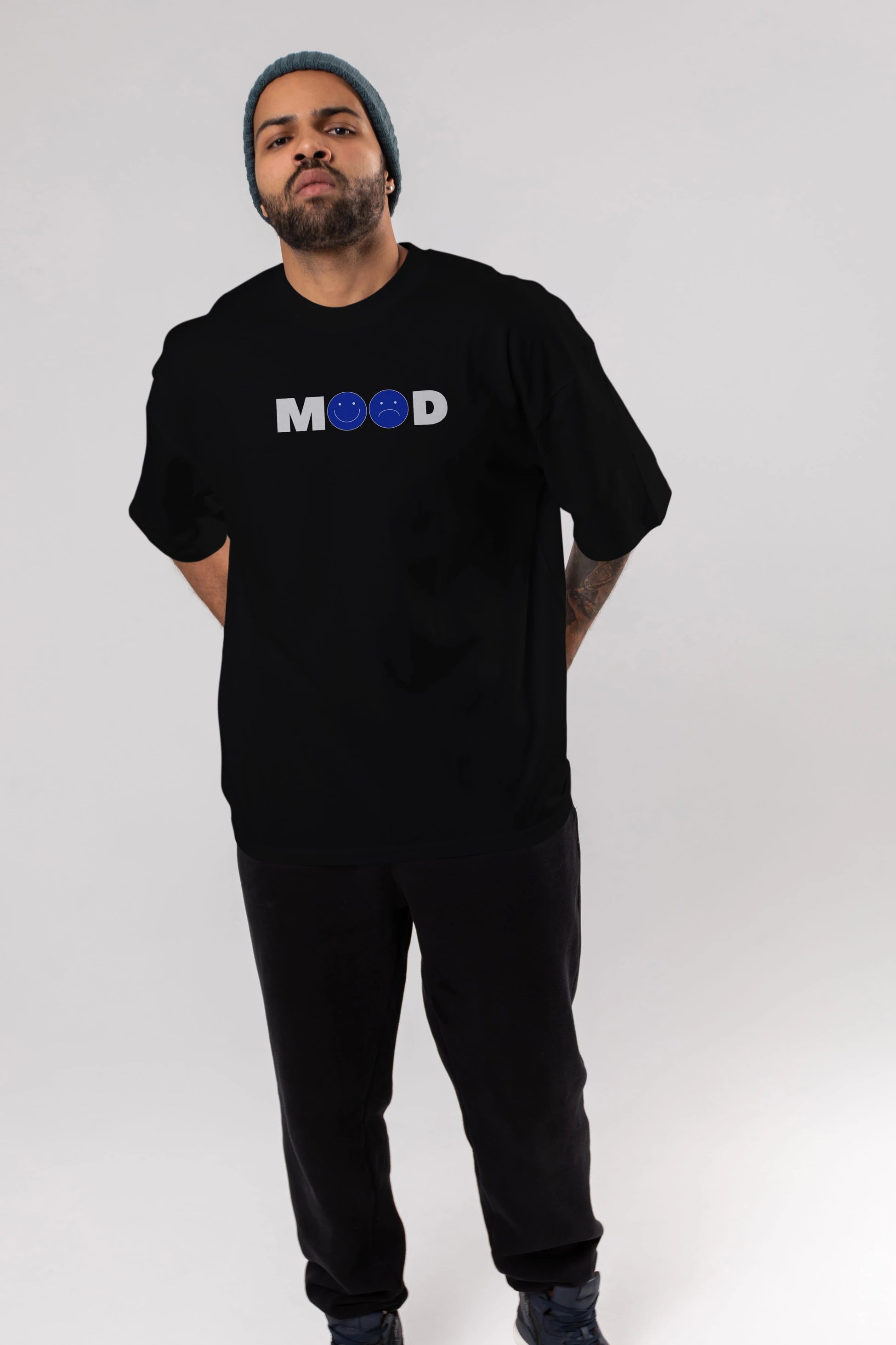 Mood Ön Baskılı Oversize t-shirt Erkek Kadın Unisex