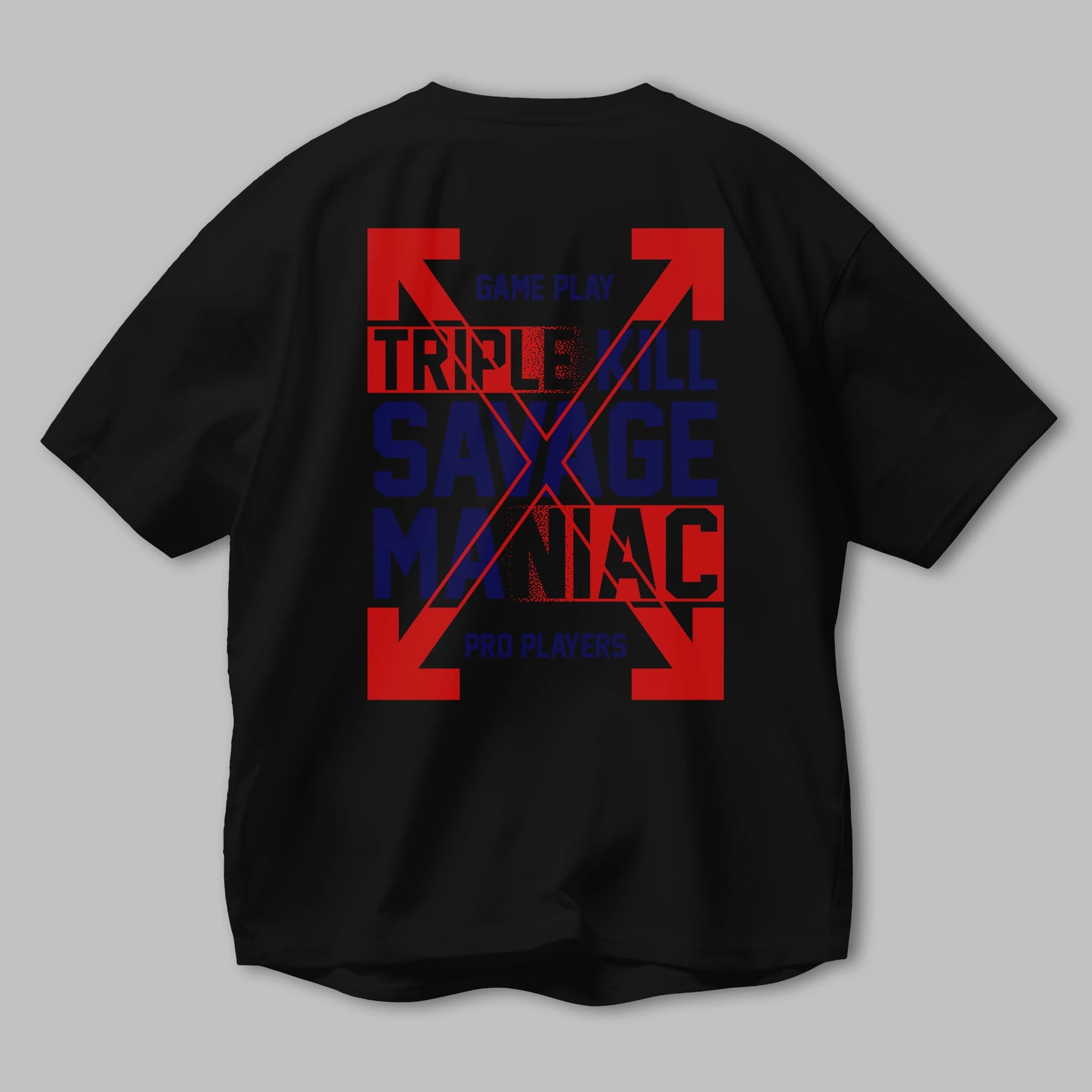 Kill Savage Arka Baskılı Oversize t-shirt Erkek Kadın Unisex