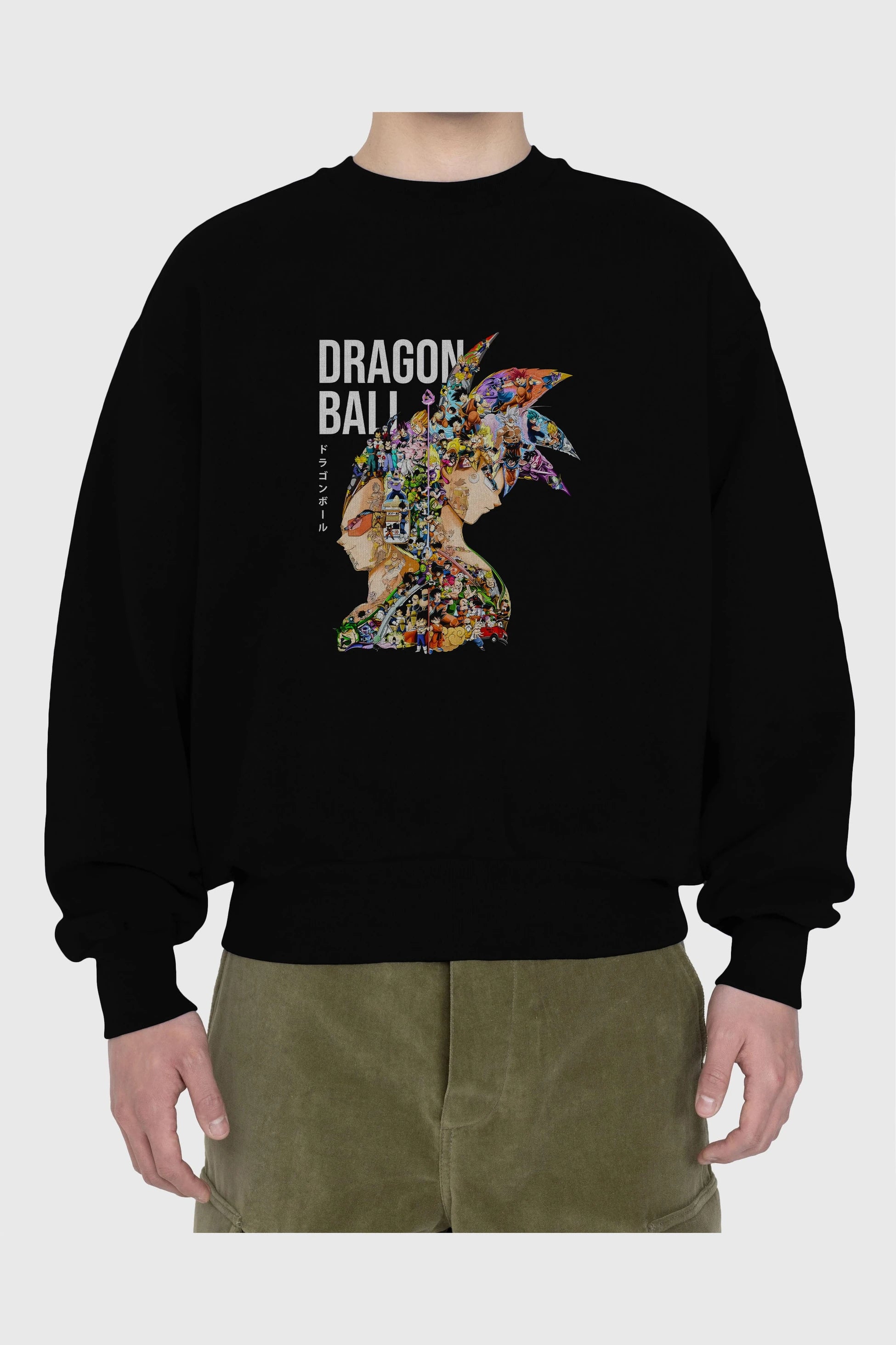 DRAGON BALL ART (5) Anime Ön Baskılı Oversize Sweatshirt Erkek Kadın Unisex