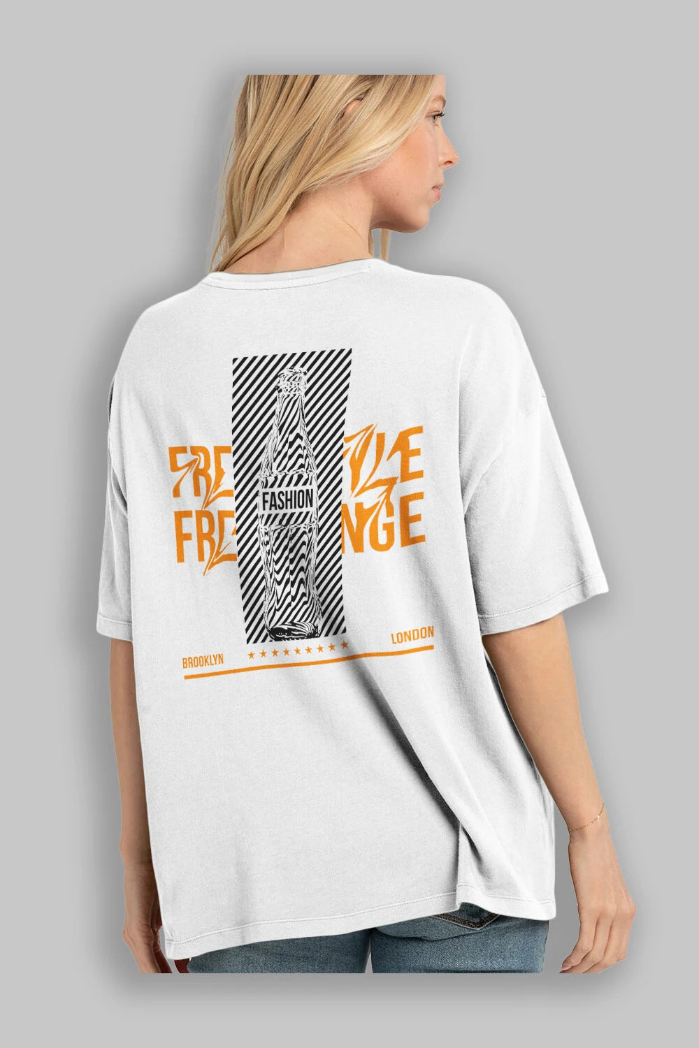 Freedom Life Arka Baskılı Oversize t-shirt Erkek Kadın Unisex
