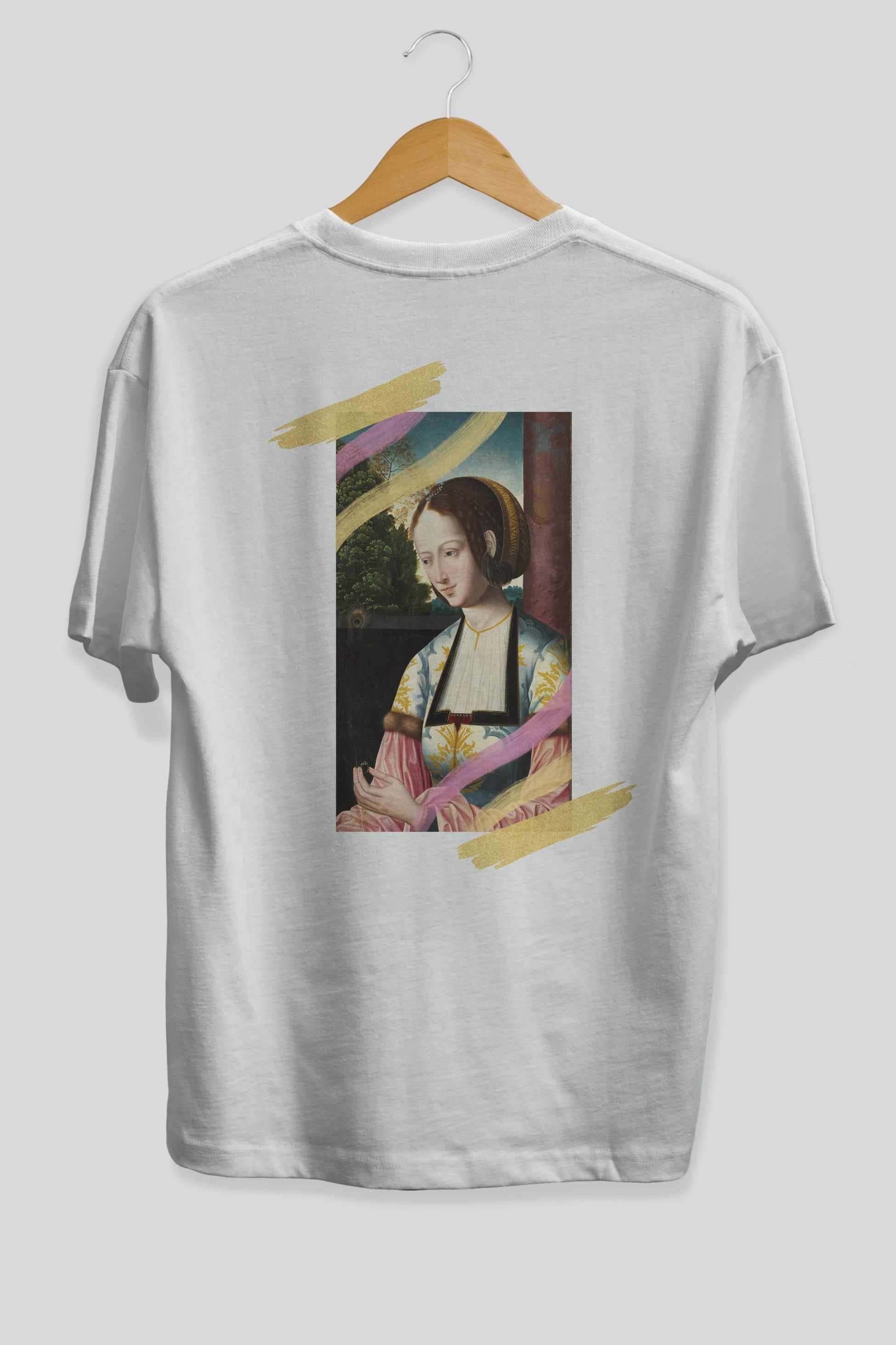 Woman Portrait Arka Baskılı Oversize t-shirt Erkek Kadın Unisex