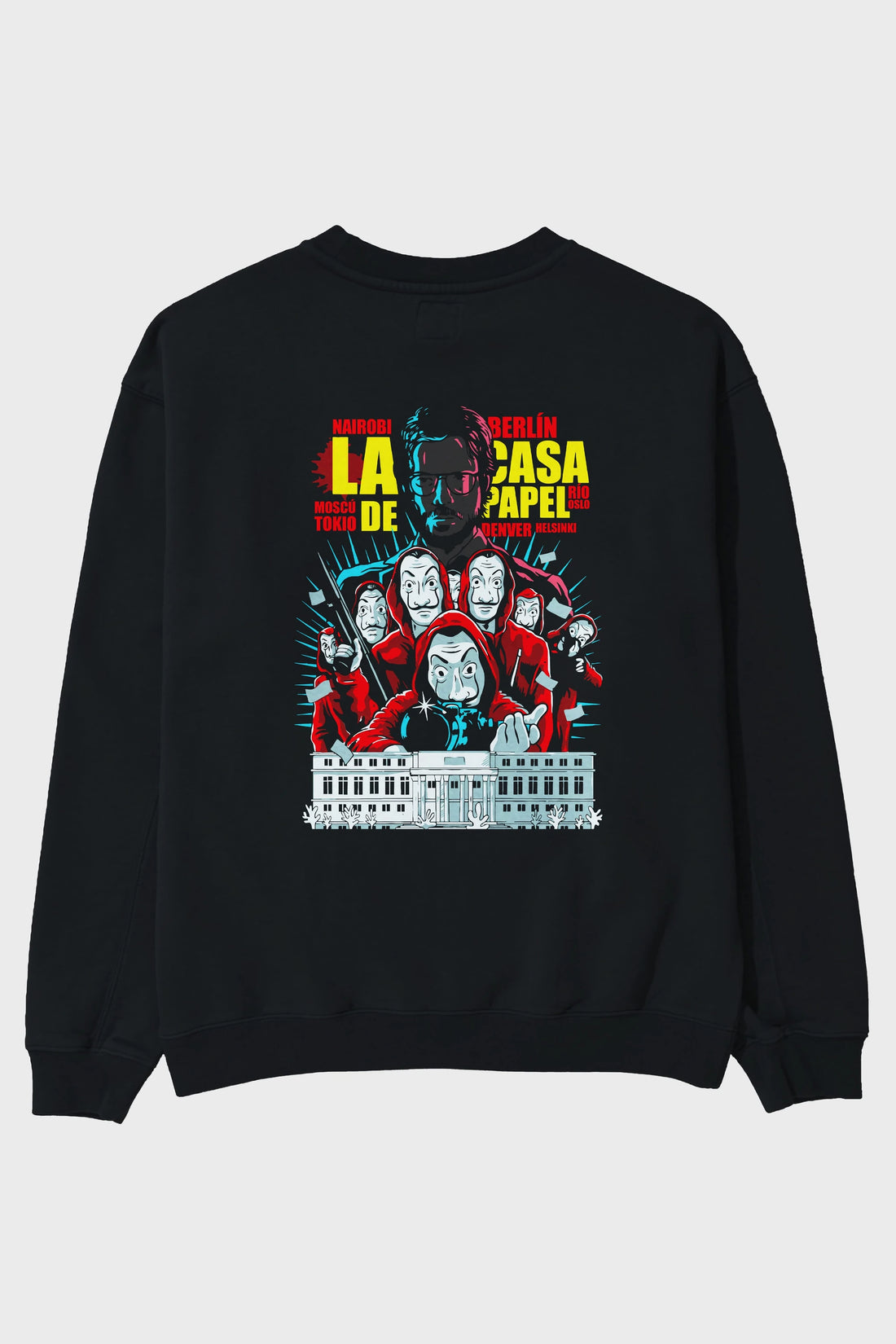 La Casa De Papel (6) Arka Baskılı Oversize Sweatshirt Erkek Kadın Unisex