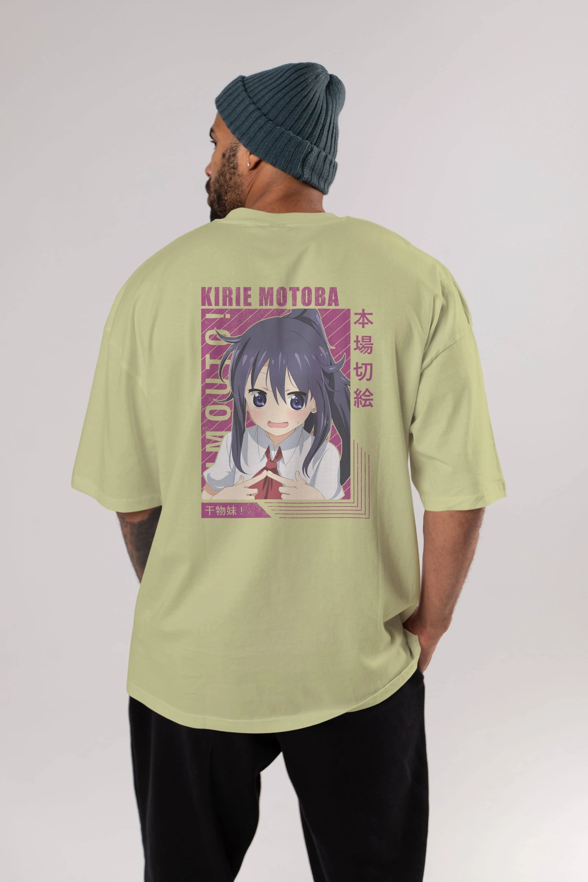 Kirie Motoba 4 Anime Arka Baskılı Oversize t-shirt Erkek Kadın Unisex