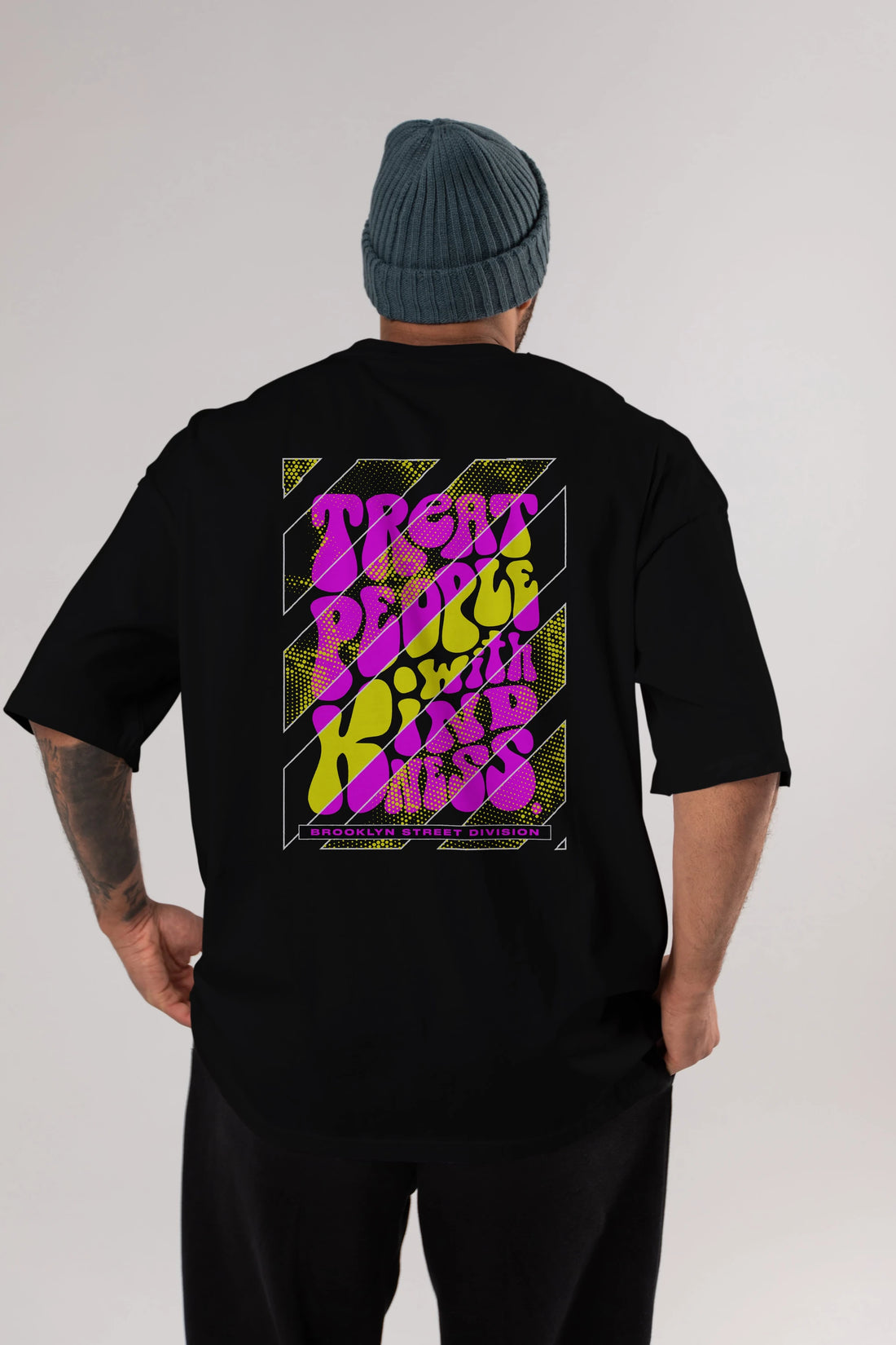 Treat People Arka Baskılı Oversize t-shirt Erkek Kadın Unisex