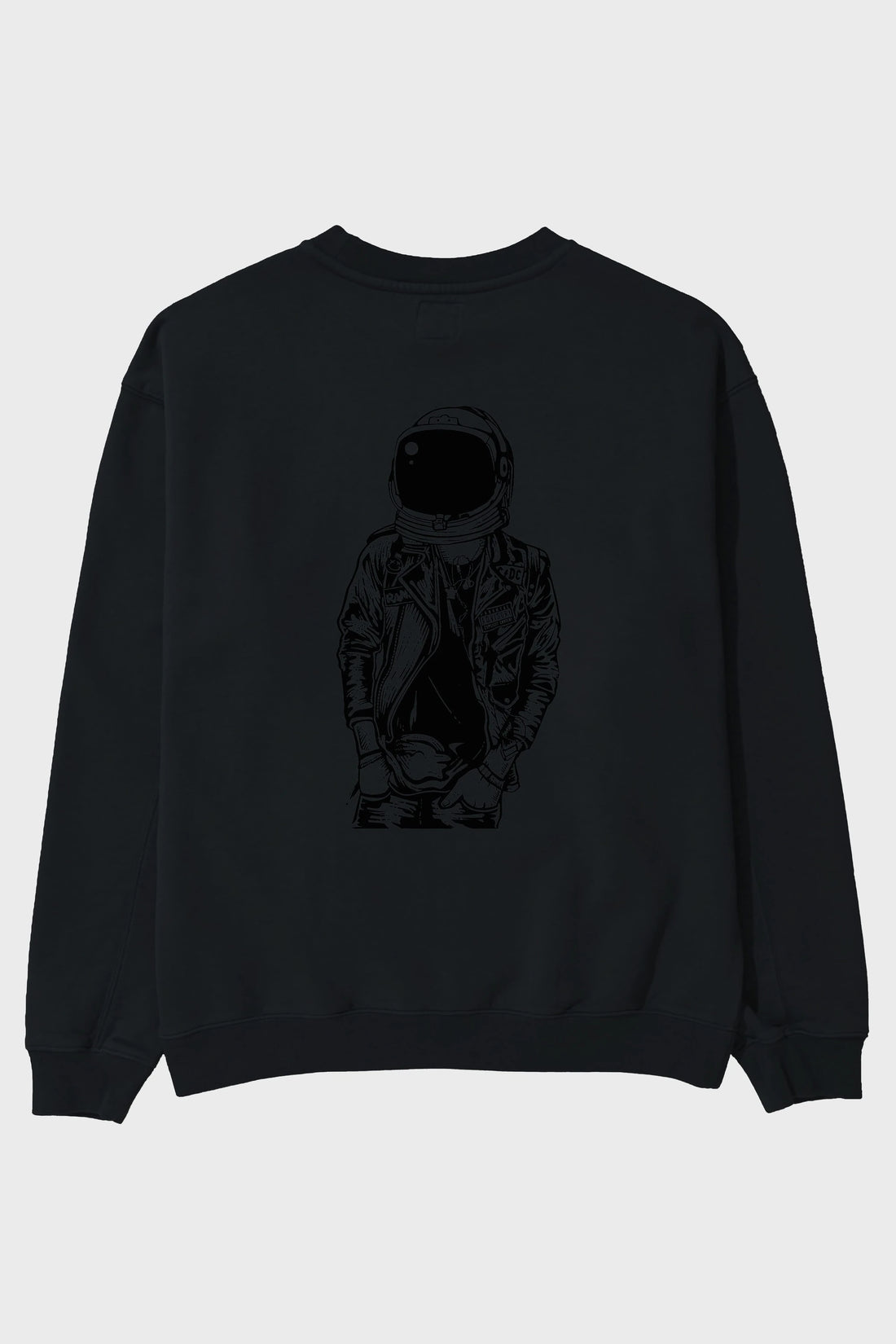 Astronaut Punkster Arka Baskılı Oversize Sweatshirt Erkek Kadın Unisex