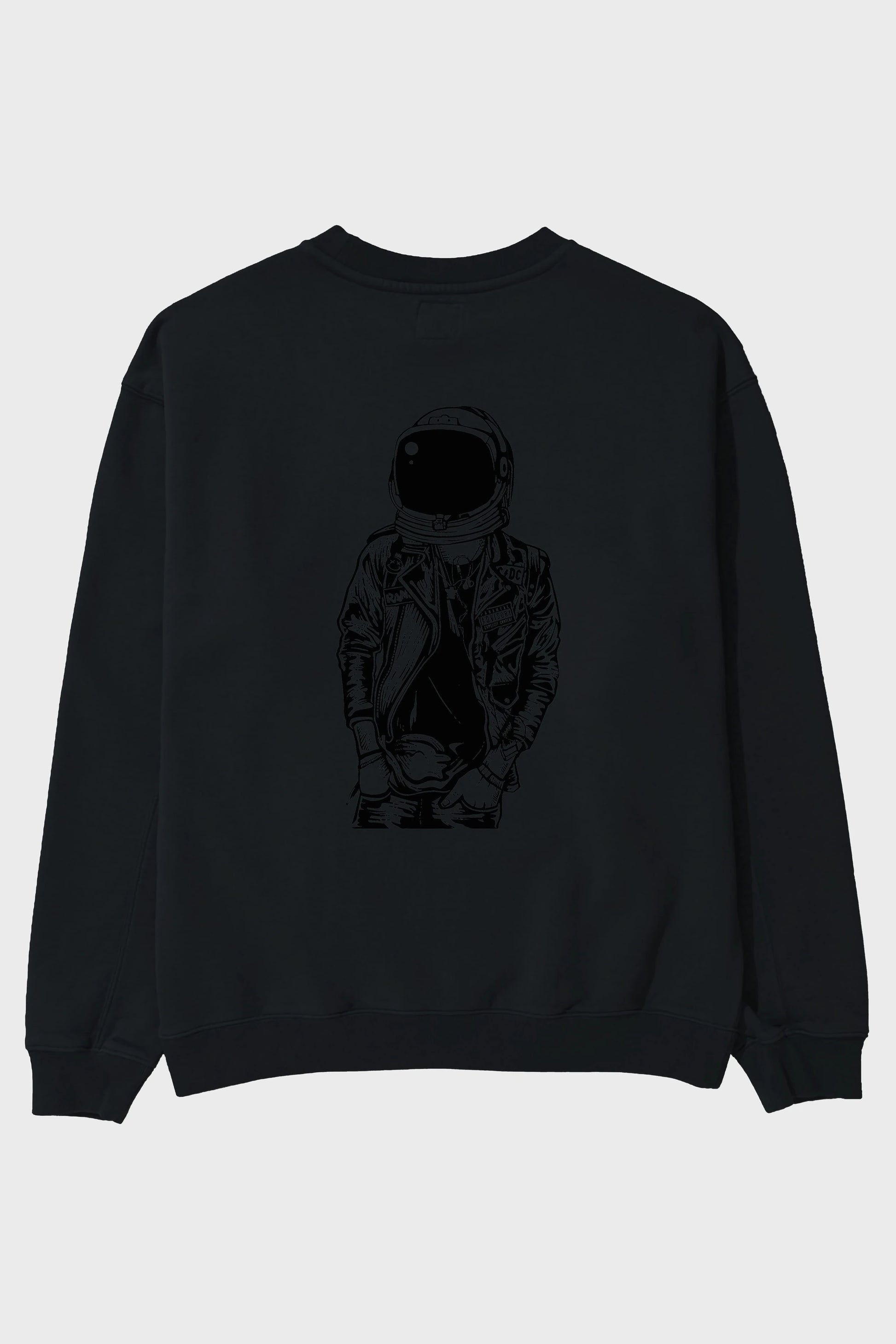 Astronaut Punkster Arka Baskılı Oversize Sweatshirt Erkek Kadın Unisex