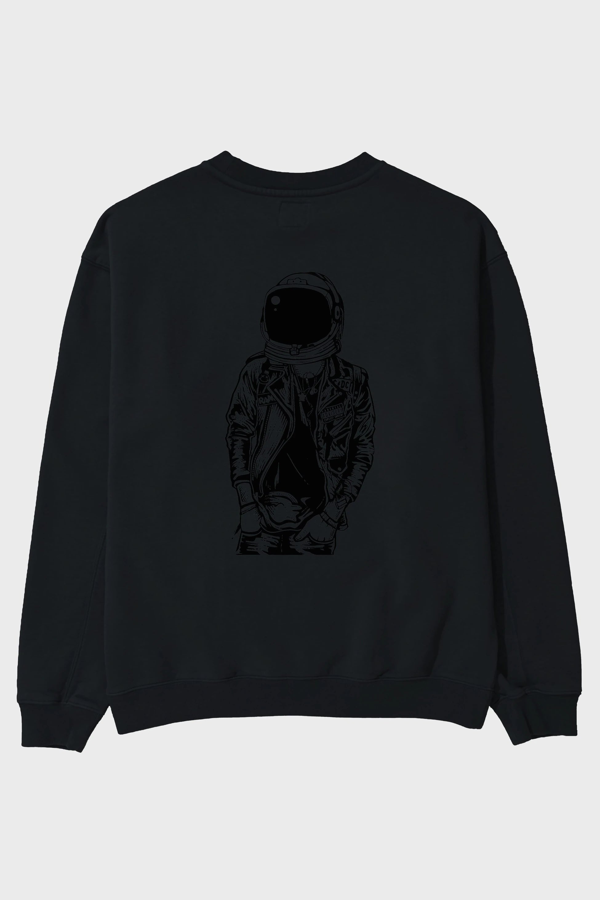Astronaut Punkster Arka Baskılı Oversize Sweatshirt Erkek Kadın Unisex