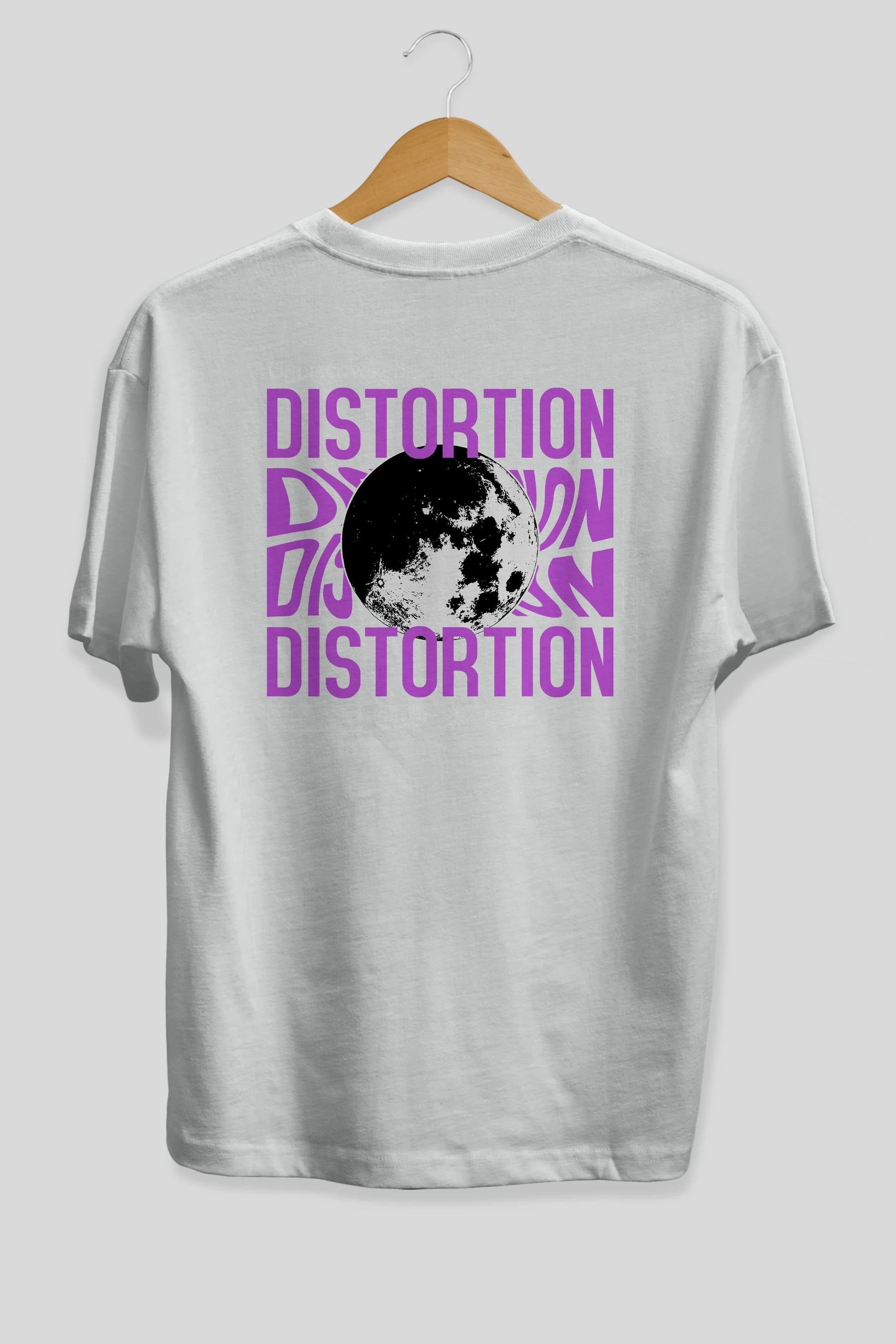 Distortion Arka Baskılı Oversize t-shirt Erkek Kadın Unisex