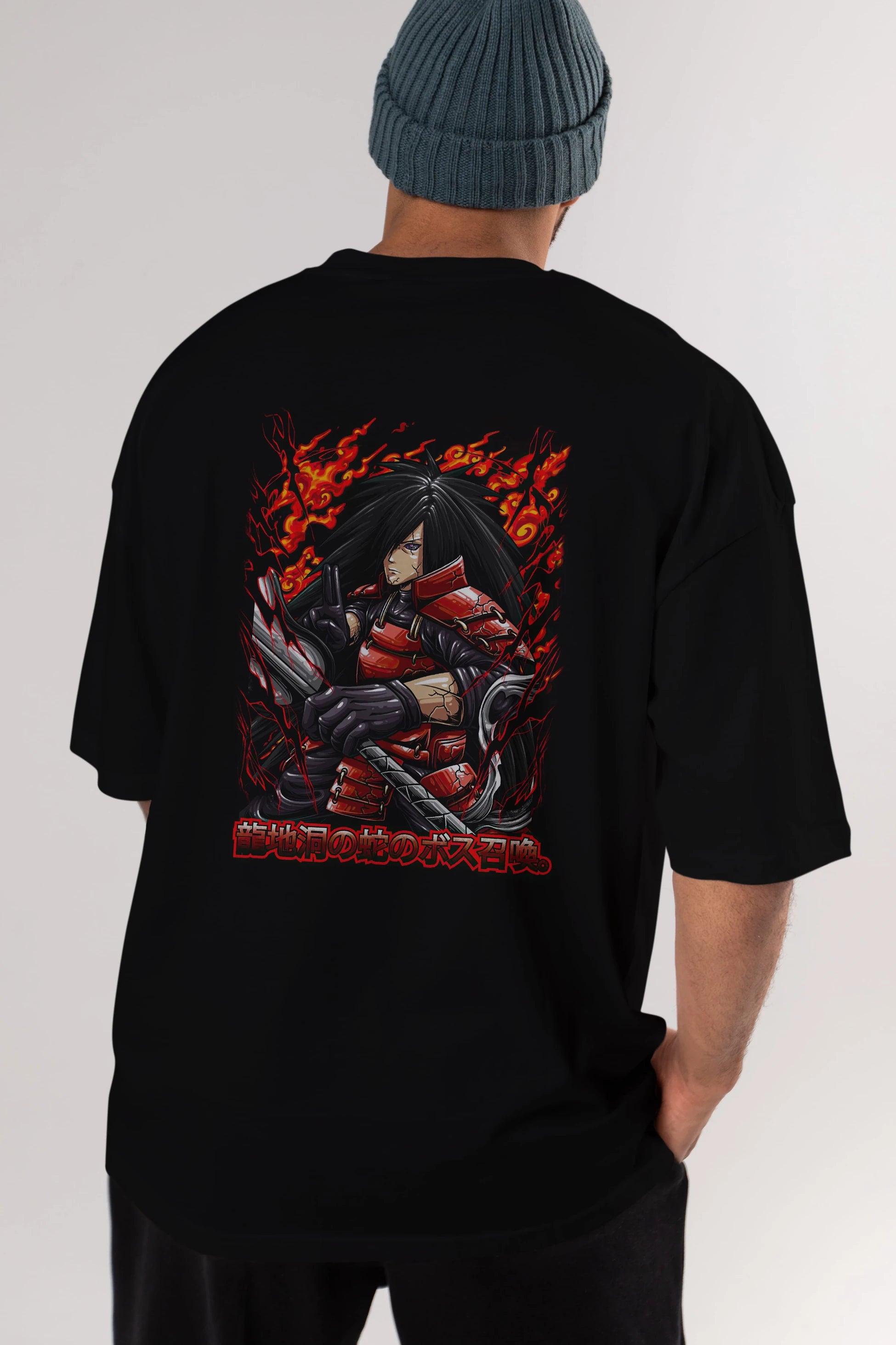 NARUTO (12) Anime Arka Baskılı Oversize t-shirt Erkek Kadın Unisex