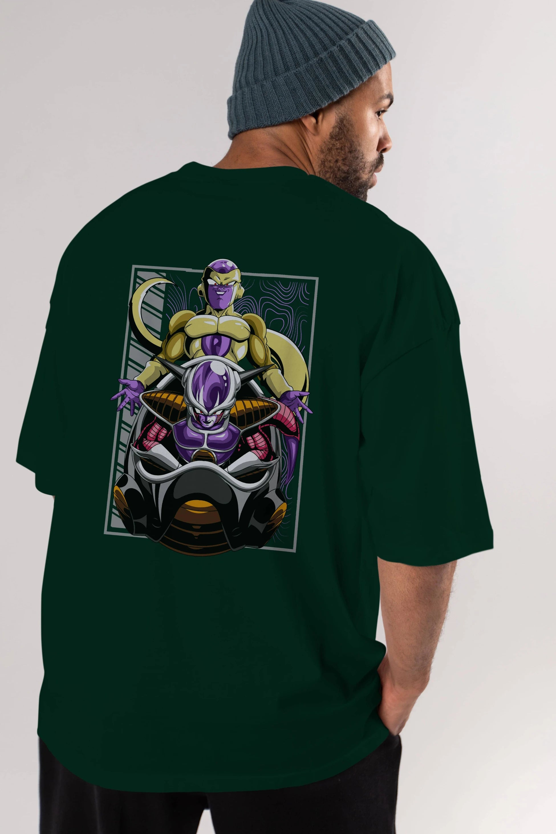 DragonBall Freezer Anime Arka Baskılı Oversize t-shirt Erkek Kadın Unisex