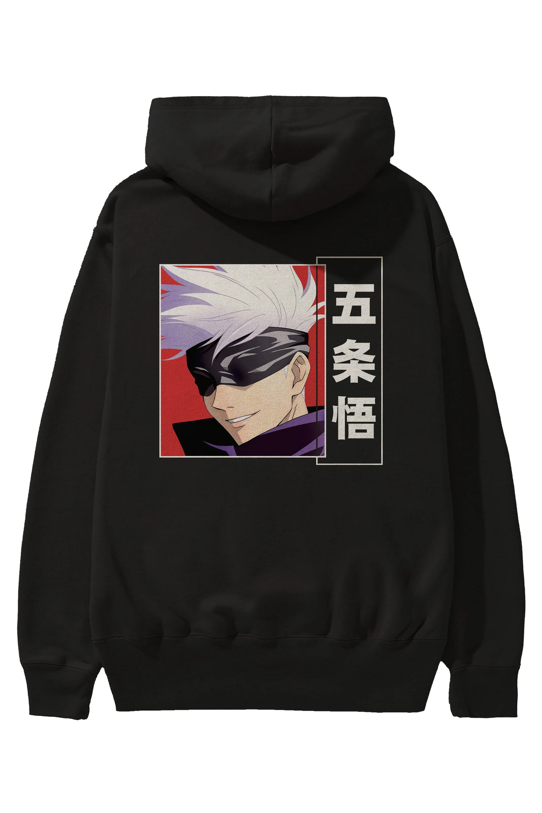 SATORU GOJO Anime Arka Baskılı Hoodie Oversize Kapüşonlu Sweatshirt Erkek Kadın Unisex