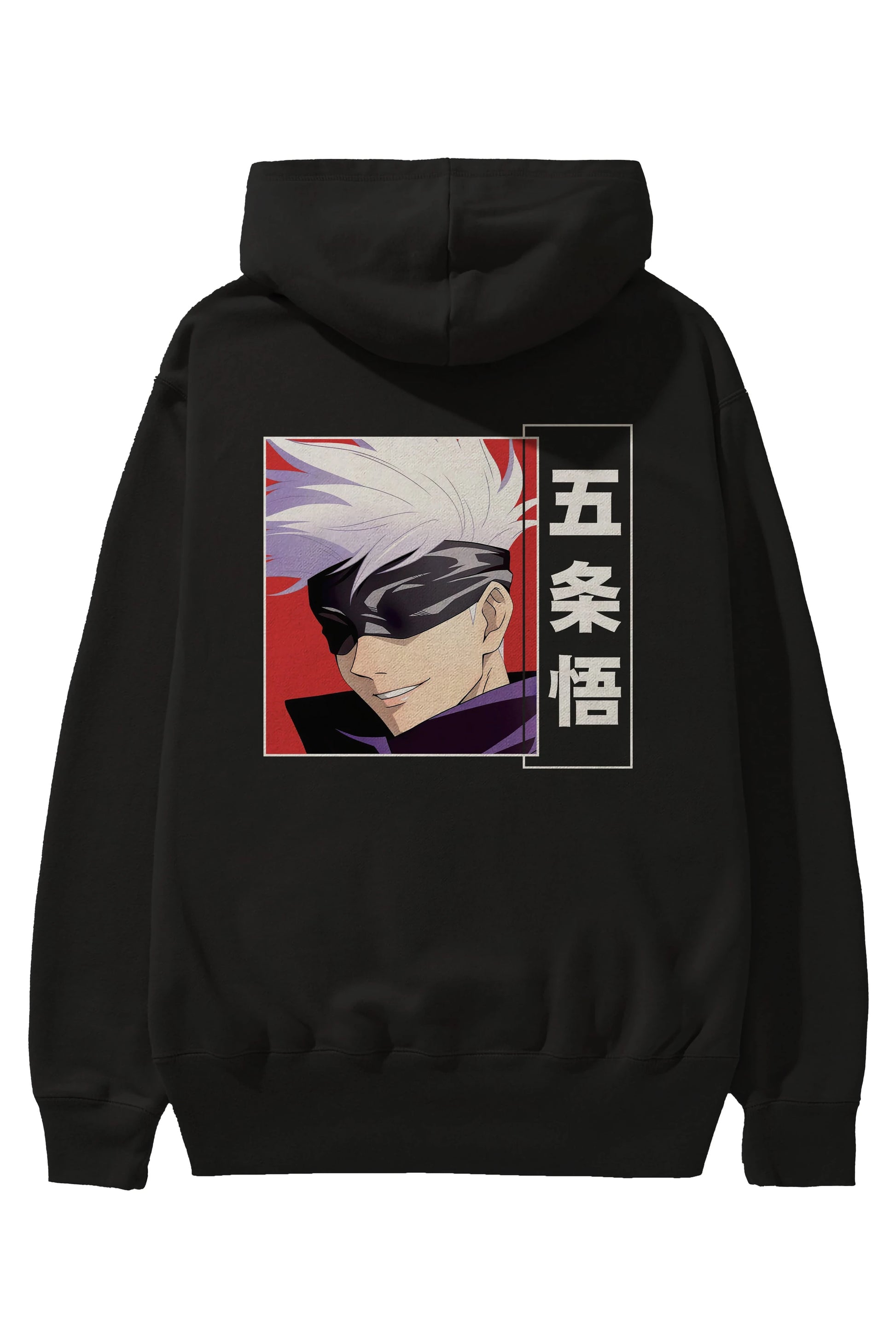 SATORU GOJO Anime Arka Baskılı Hoodie Oversize Kapüşonlu Sweatshirt Erkek Kadın Unisex