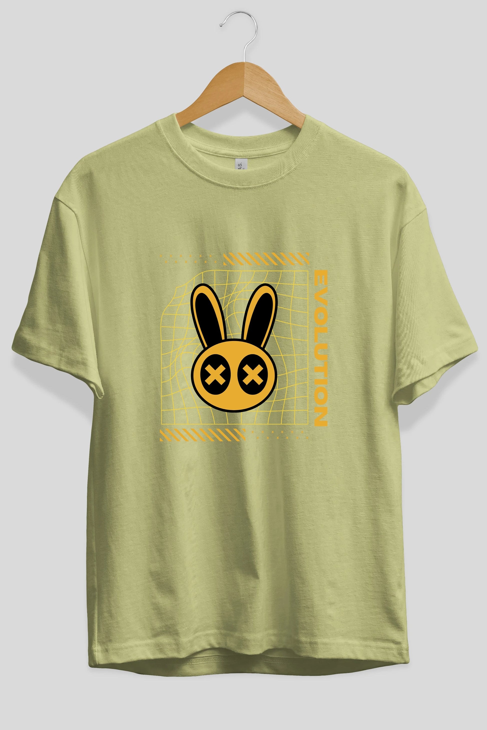 Evolution Yazılı Ön Baskılı Oversize t-shirt Erkek Kadın Unisex