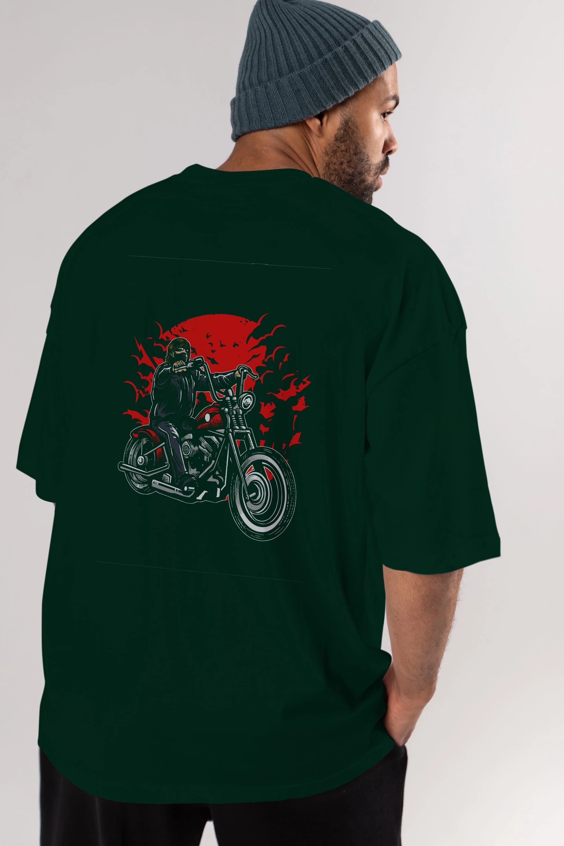 Zombie Slayer Arka Baskılı Oversize t-shirt Erkek Kadın Unisex %100 Pamuk
