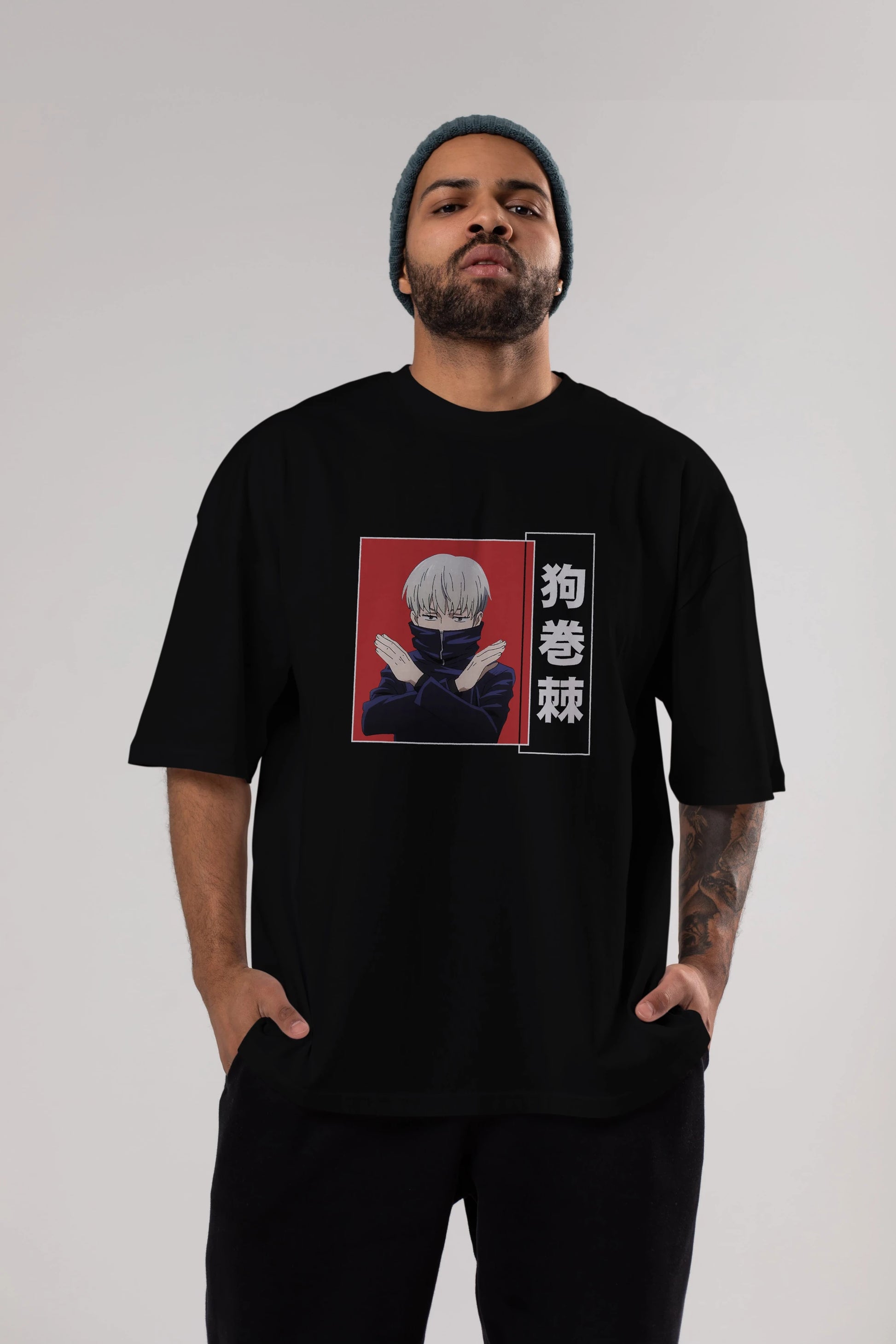 Toge Inumaki Anime Ön Baskılı Oversize t-shirt %100 pamuk Erkek Kadın Unisex