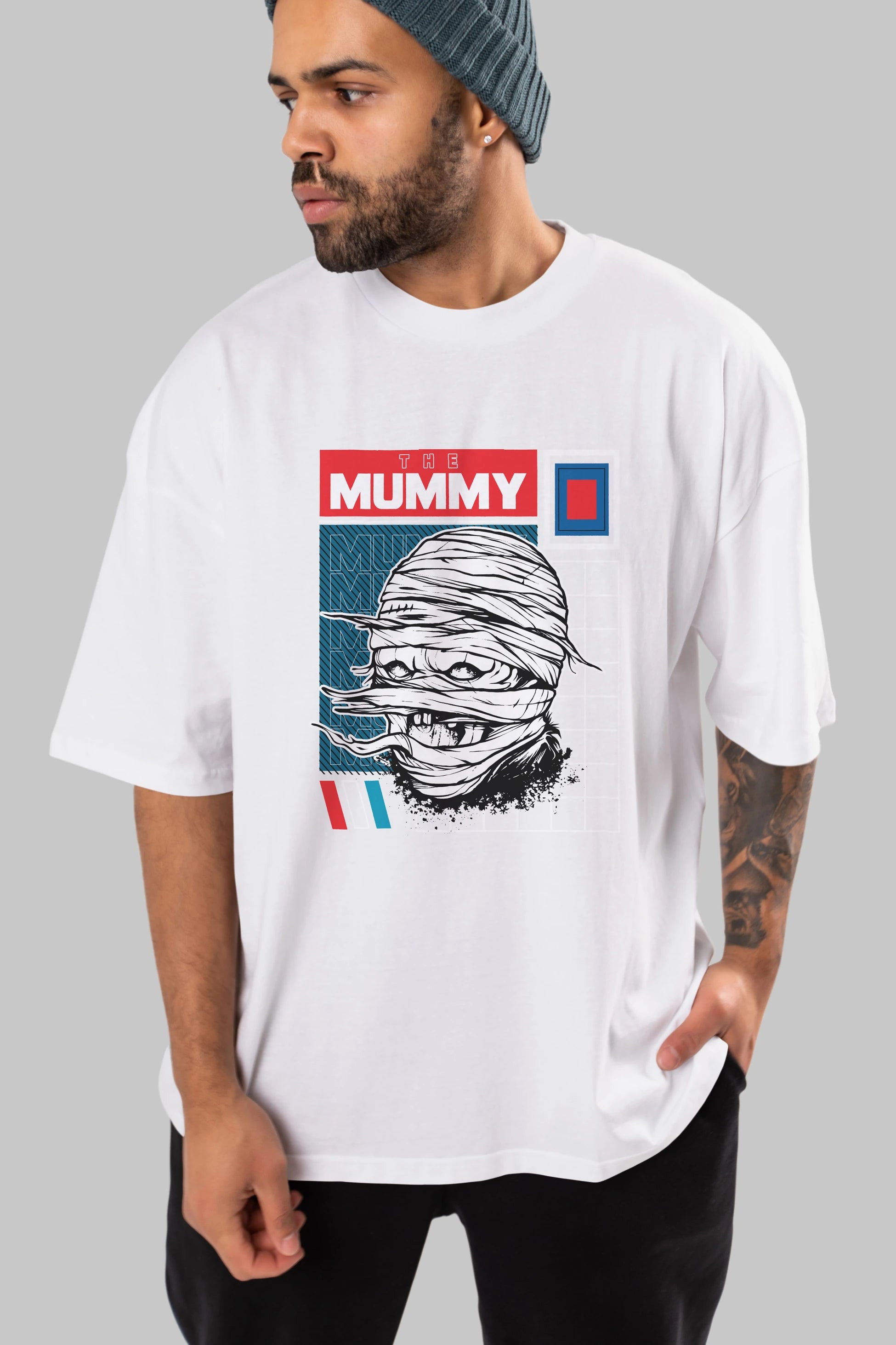 The Mummy Ön Baskılı Oversize t-shirt Erkek Kadın Unisex