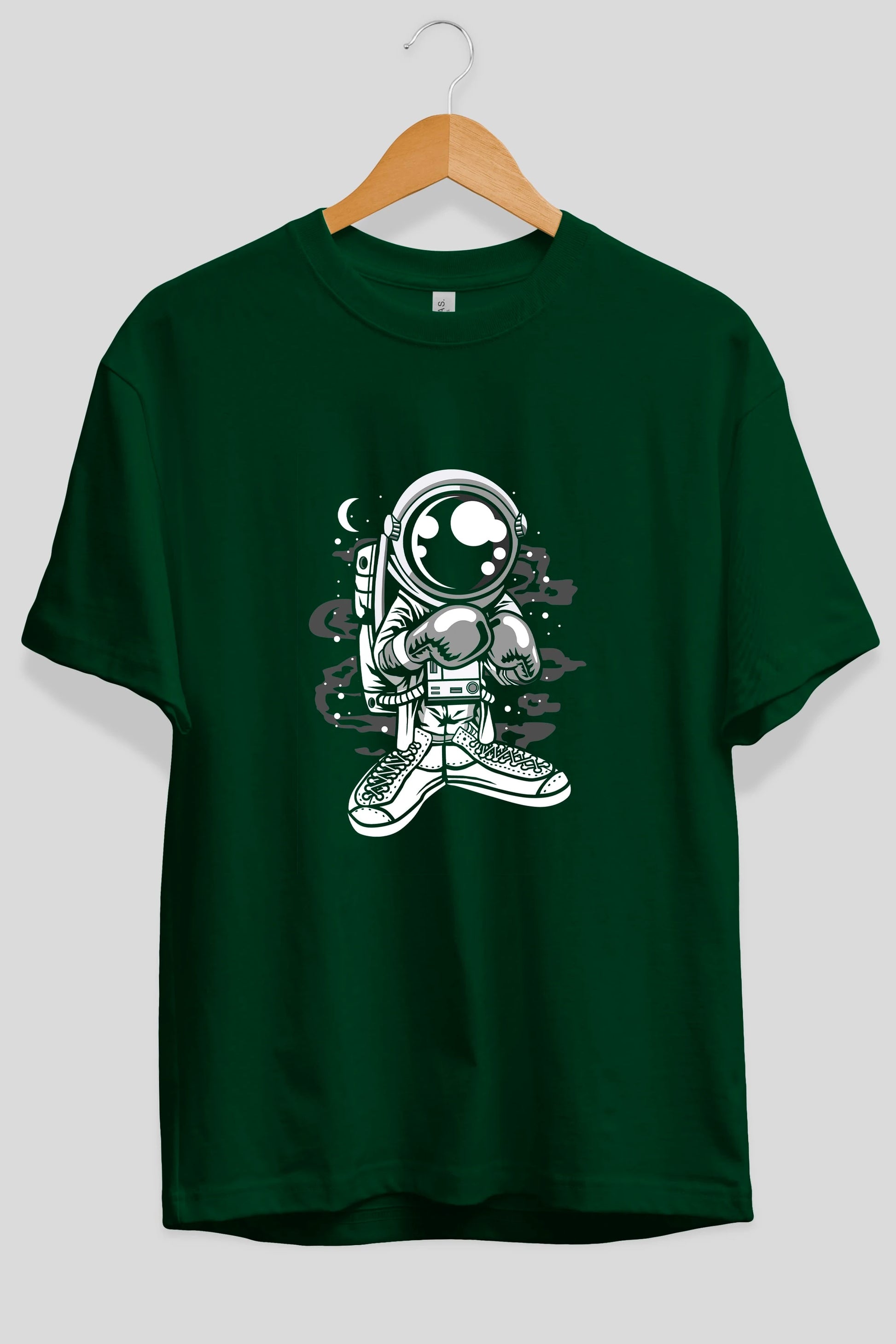 Astronaut Boxer Ön Baskılı Oversize t-shirt Erkek Kadın Unisex