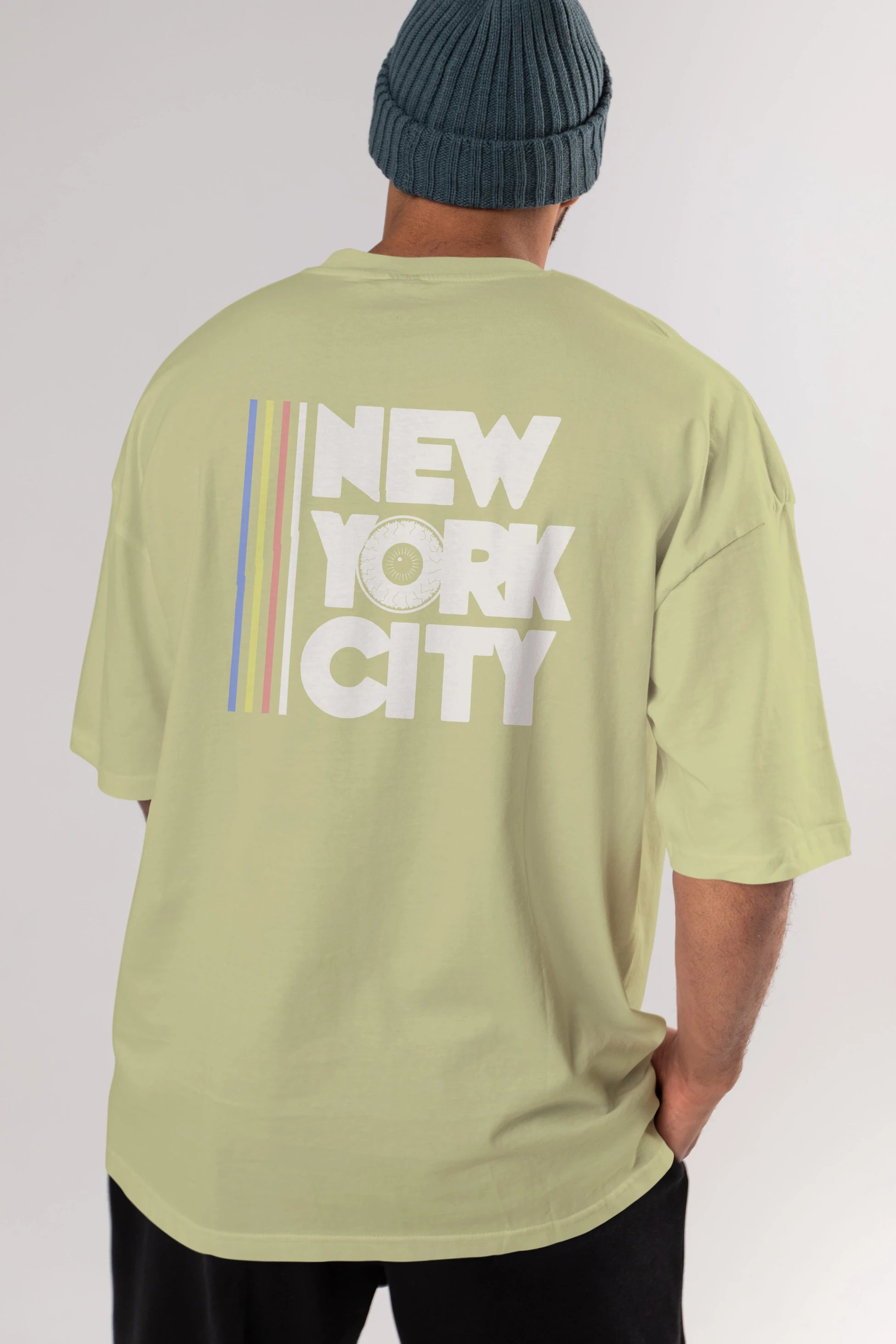 New York City Style Arka Baskılı Oversize t-shirt Erkek Kadın Unisex