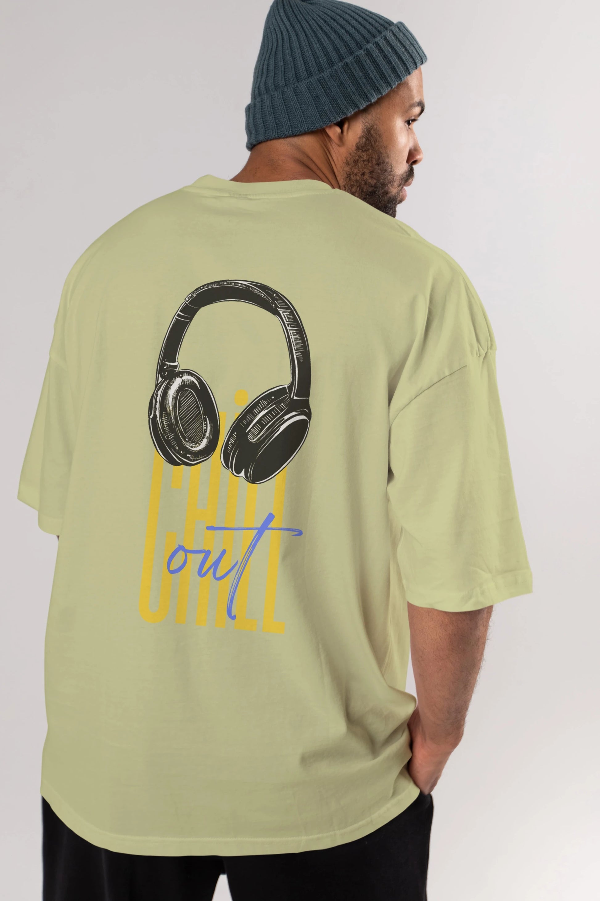 Chill Out Yazılı Arka Baskılı Oversize t-shirt Erkek Kadın Unisex