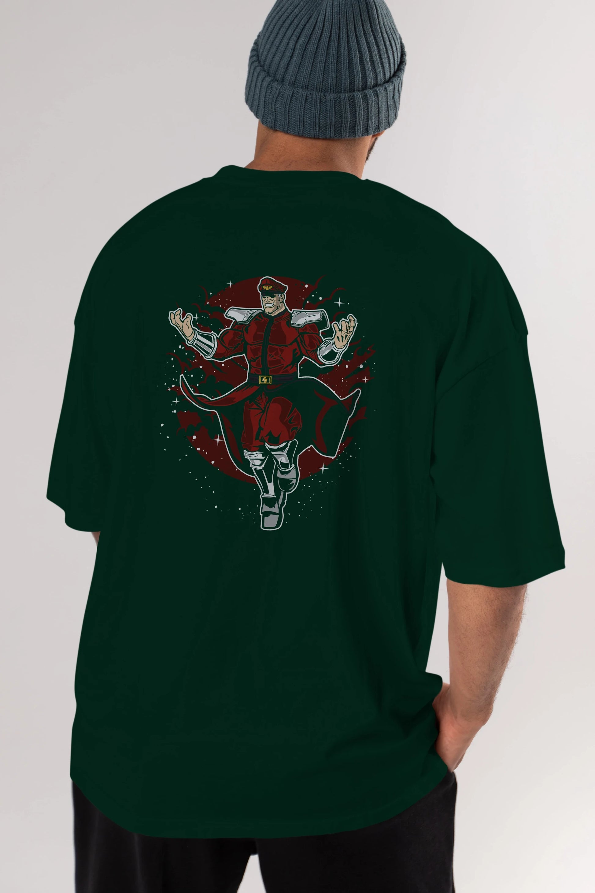M BISON Arka Baskılı Oversize t-shirt Erkek Kadın Unisex %100 Pamuk