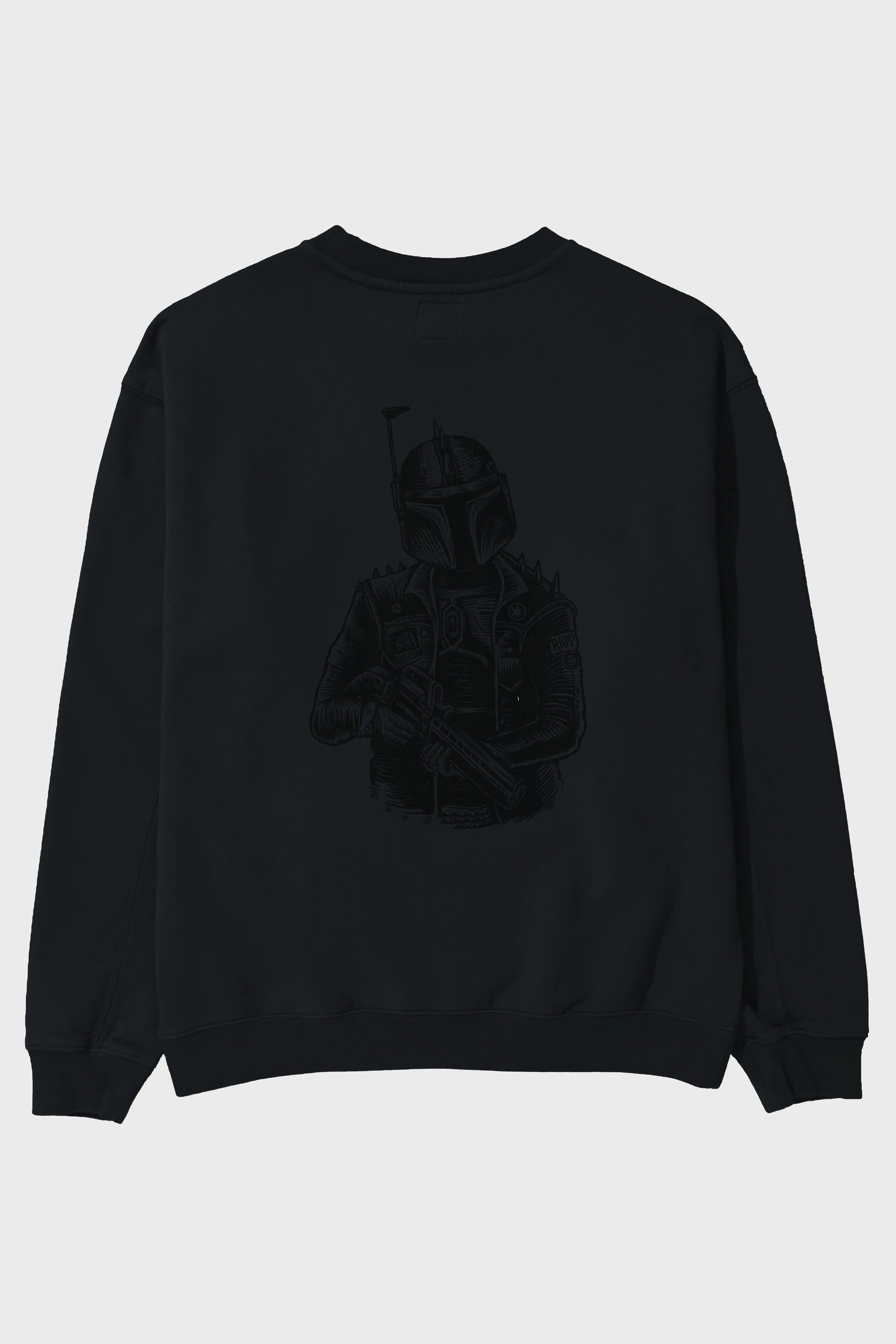 Boba Punk Arka Baskılı Oversize Sweatshirt Erkek Kadın Unisex