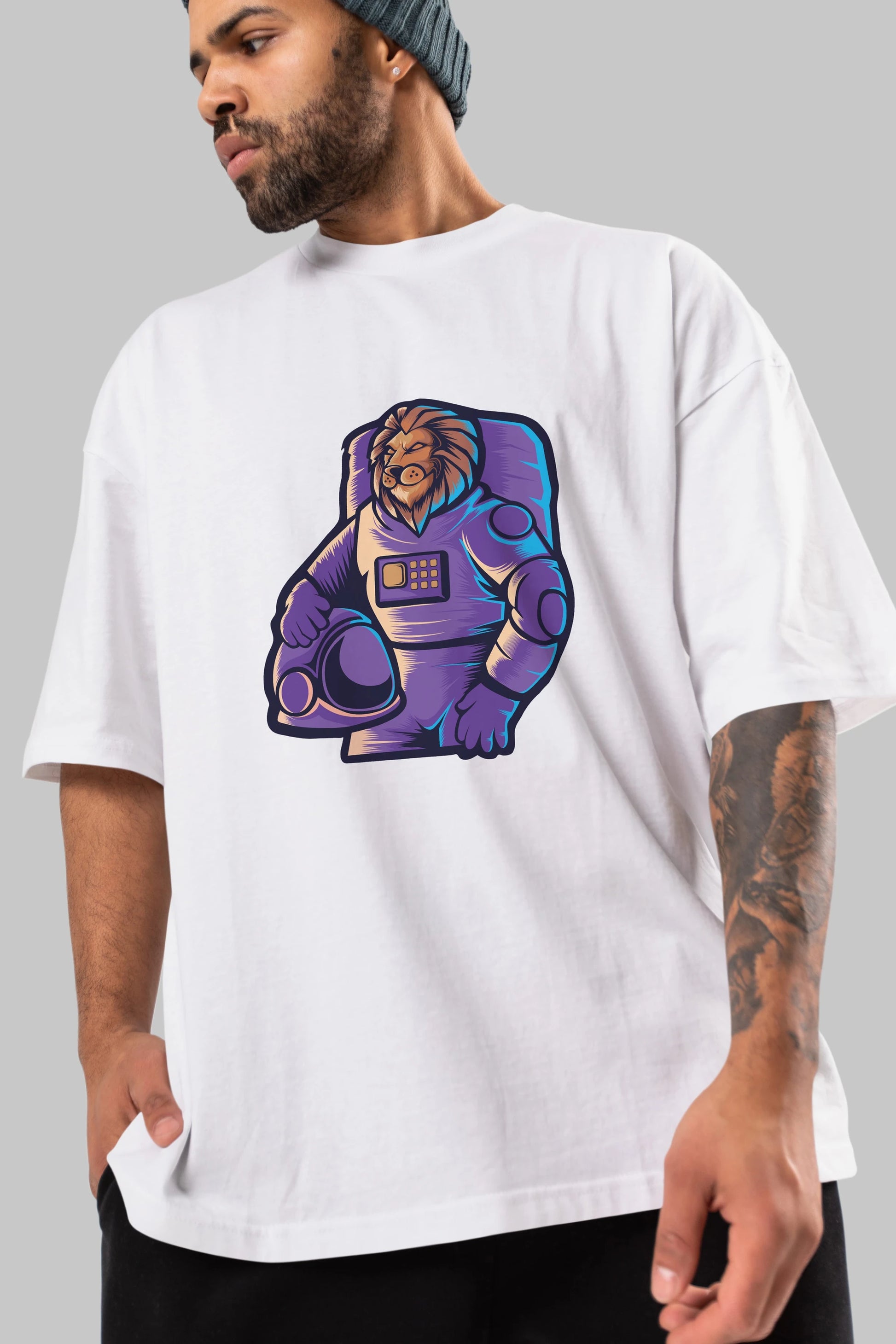 Astroking Ön Baskılı Oversize t-shirt Erkek Kadın Unisex