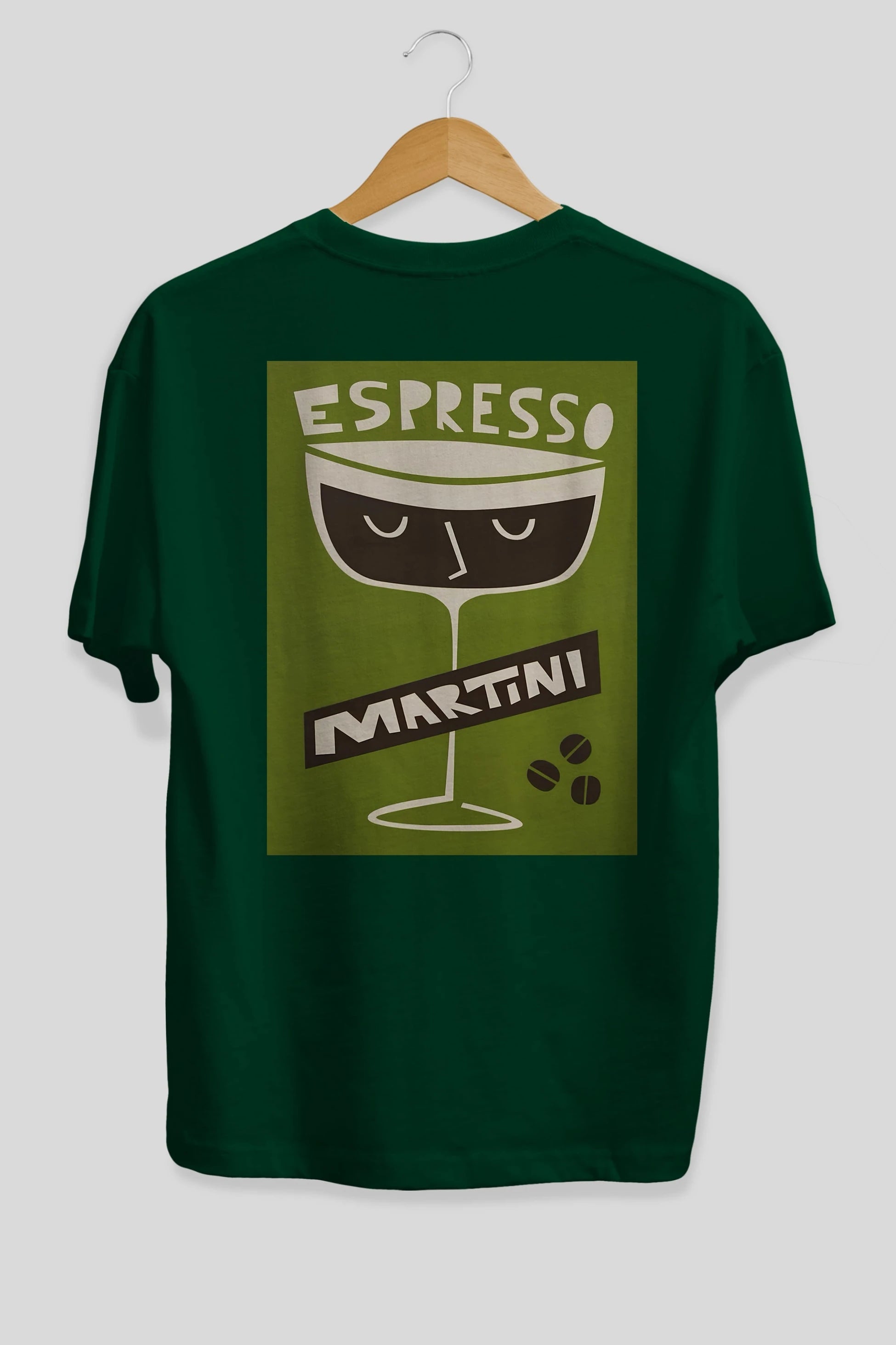 Espresso Martini 2 Arka Baskılı Oversize t-shirt Erkek Kadın Unisex %100 Pamuk Bisiklet Yaka tişort