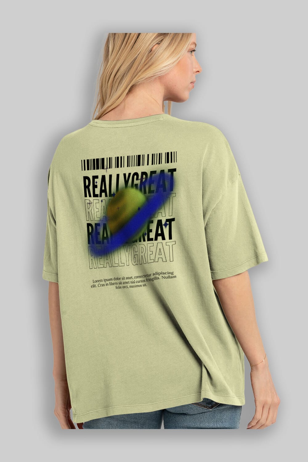 Really Great 2 Yazılı Arka Baskılı Oversize t-shirt Erkek Kadın Unisex