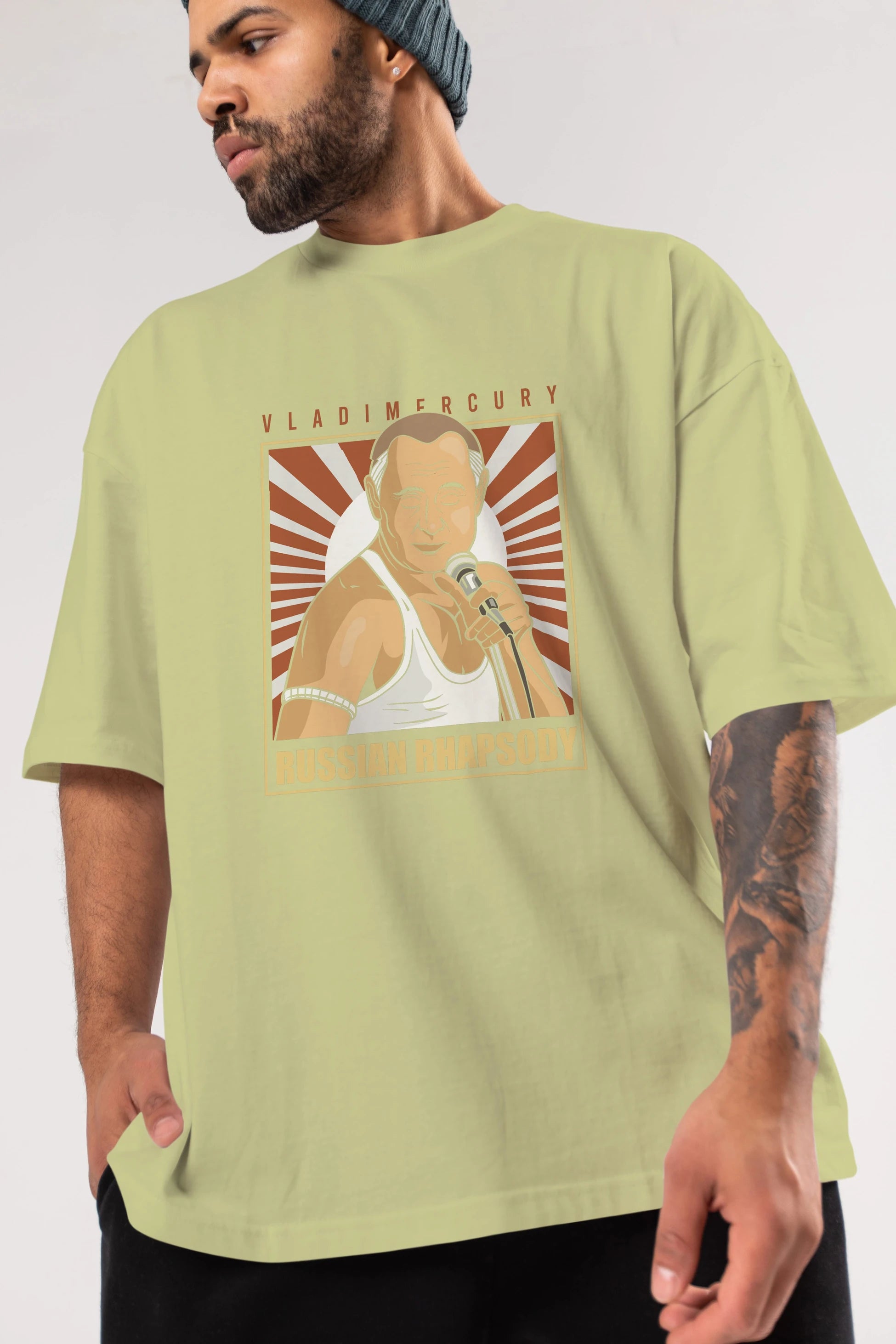 Freddy Puttin Ön Baskılı Oversize t-shirt Erkek Kadın Unisex %100 Pamuk tişort